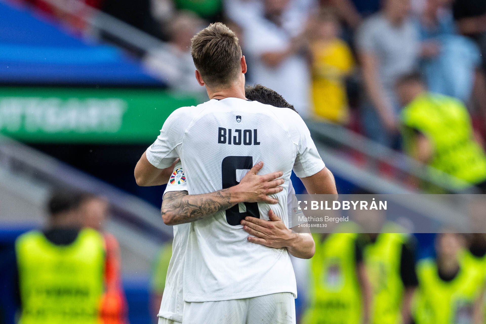 Erik Janza and Jaka Bijol of Slovenia celebrate