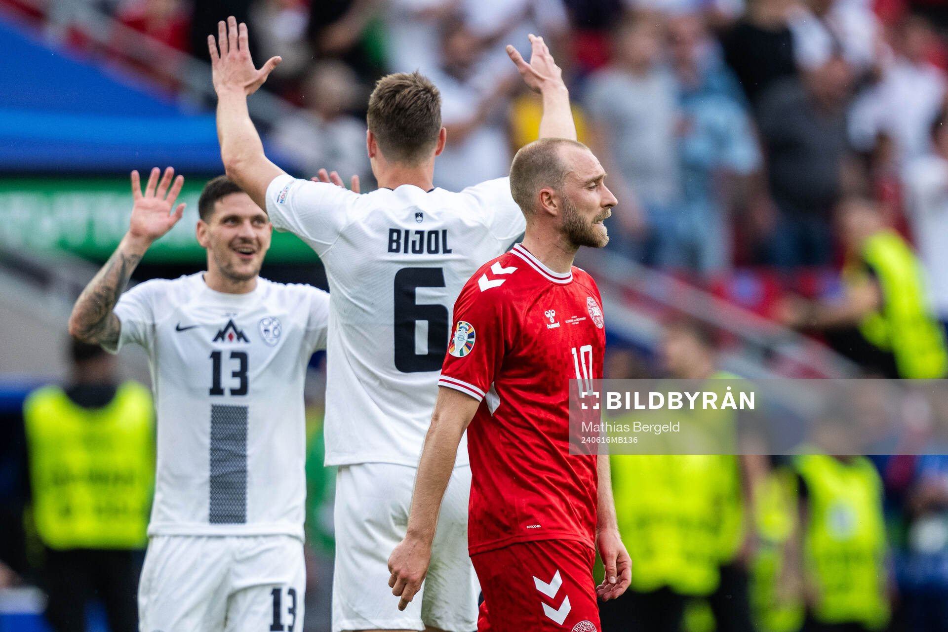 Christian Eriksen of Denmark looks dejected