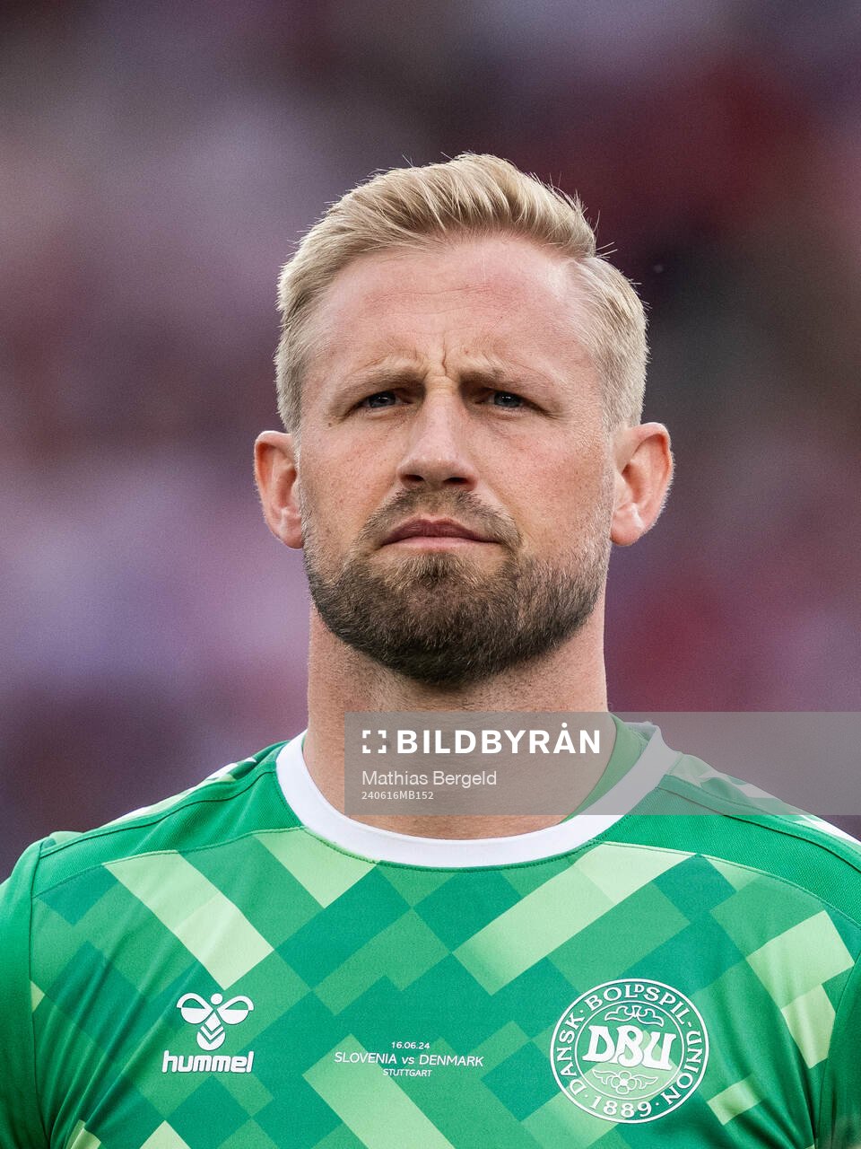 Goalkeeper Kasper Schmeichel of Denmark