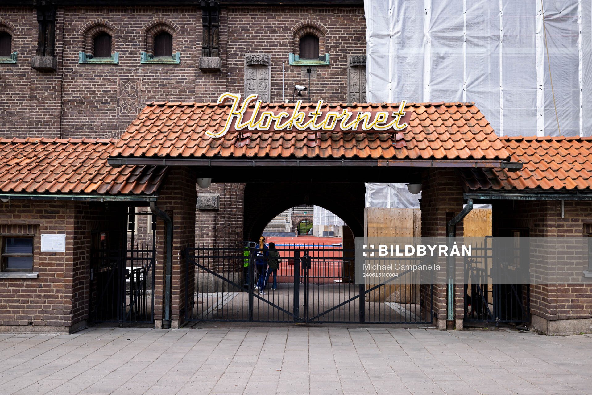 Entrén vid Klocktornet på Stockholms Stadion