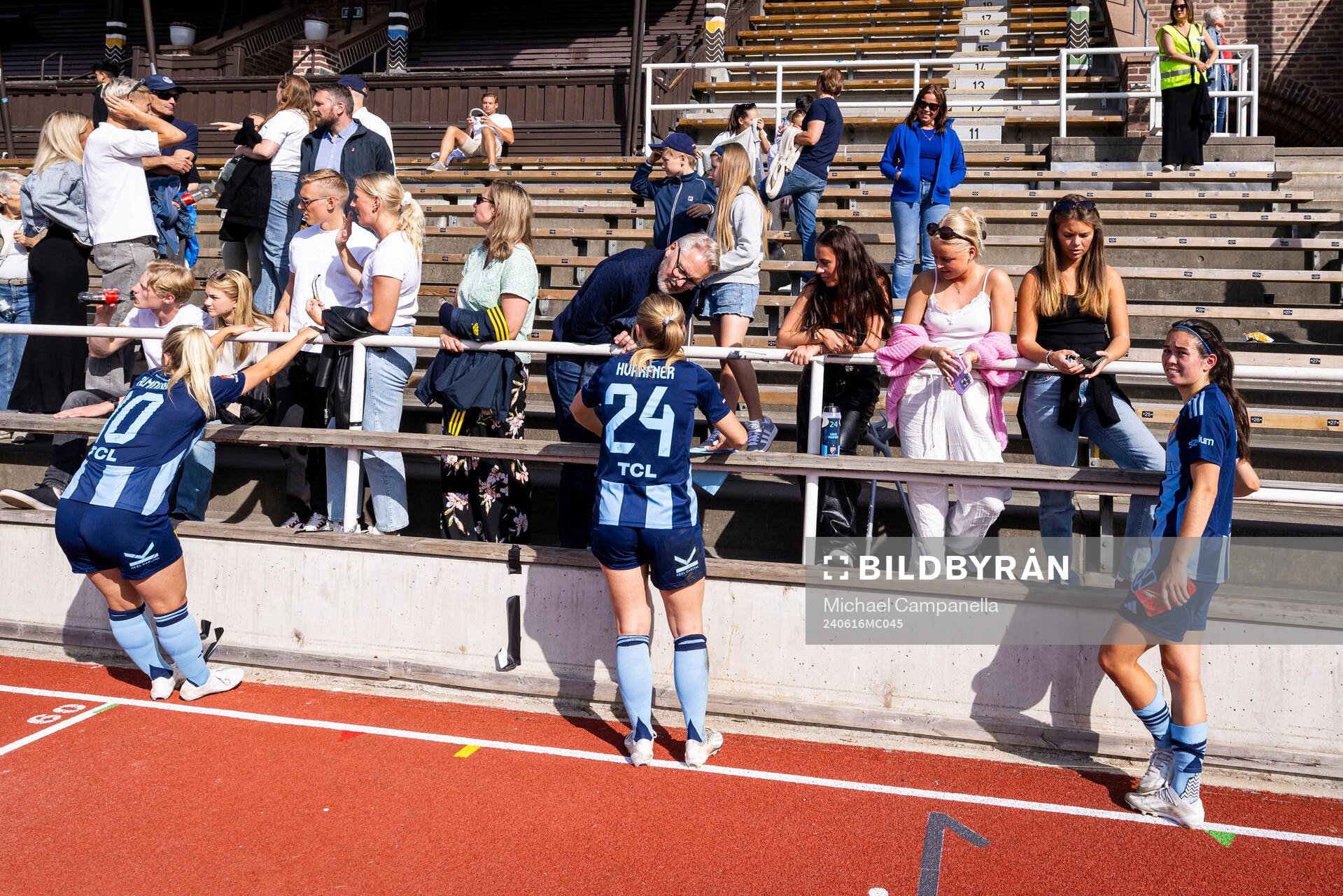 Djurgårdens Tove Almqvist, Louise Hvarfner, Agnes Hedman