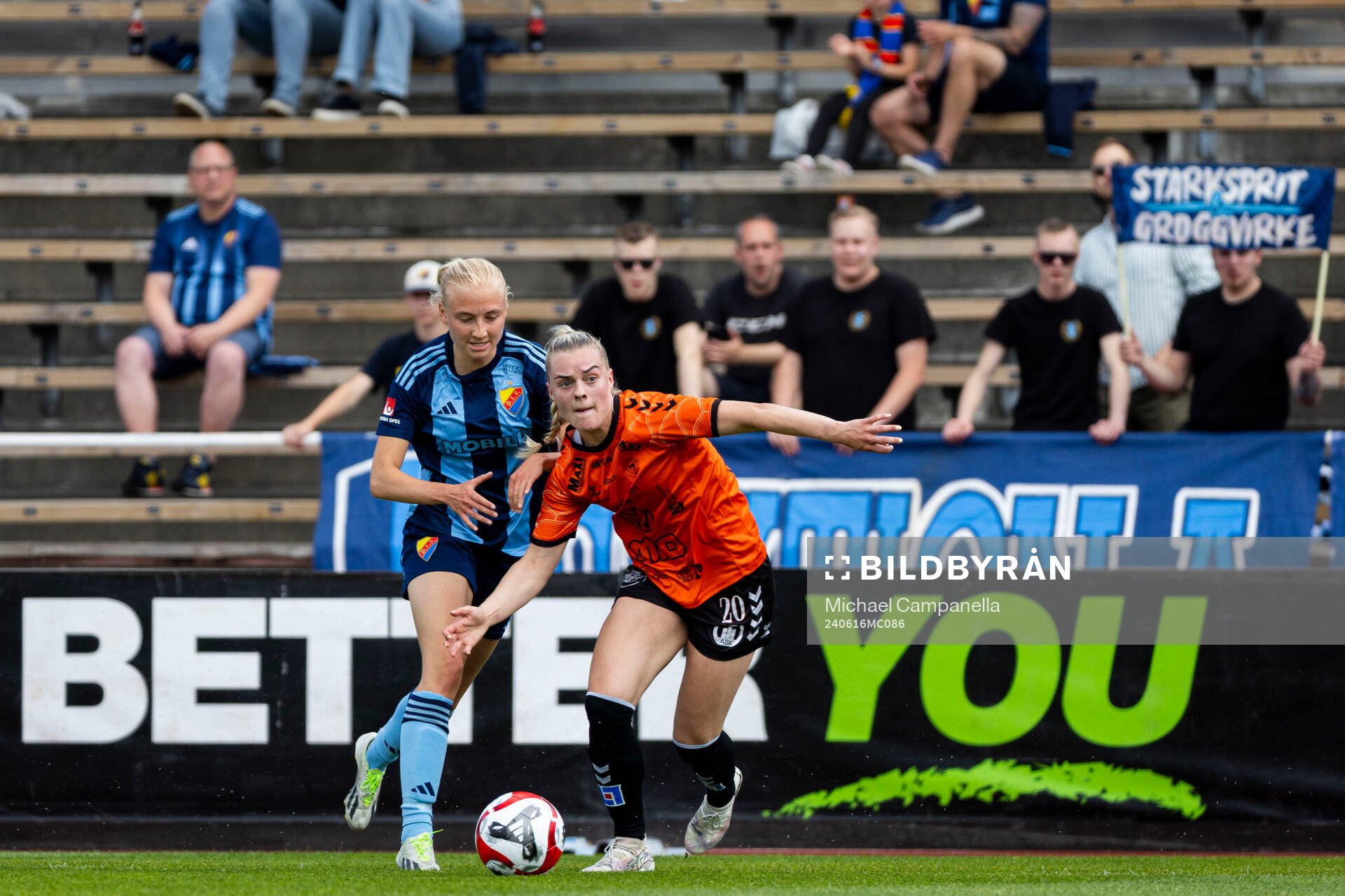 Djurgårdens Stinalisa Johansson och Kristianstads Gudny