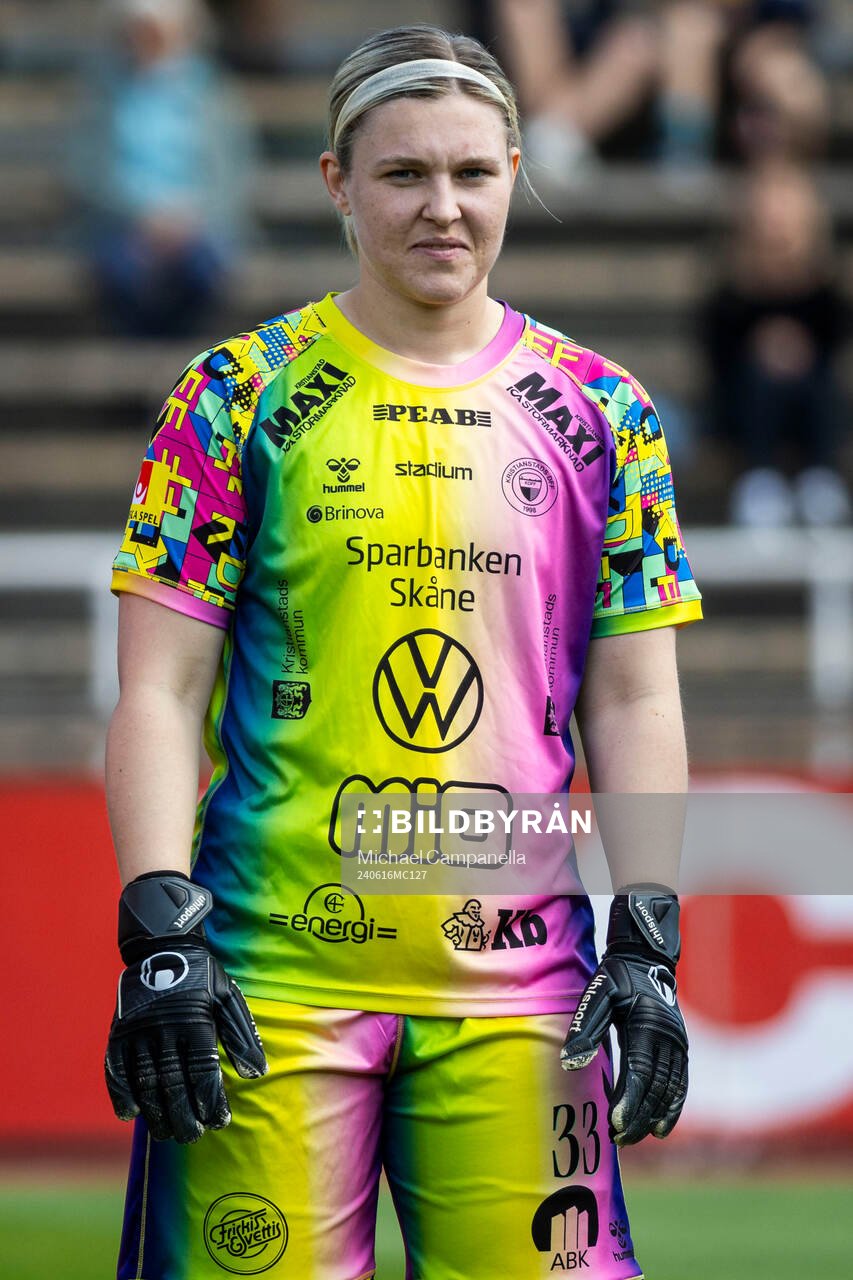 Kristianstads målvakt Moa Olsson i lineup