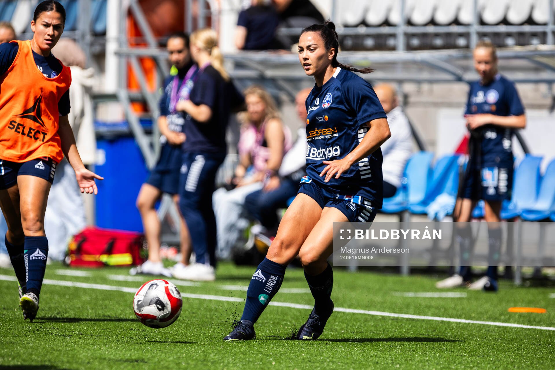 Linköpings Michelle De Jongh på uppvärmningen