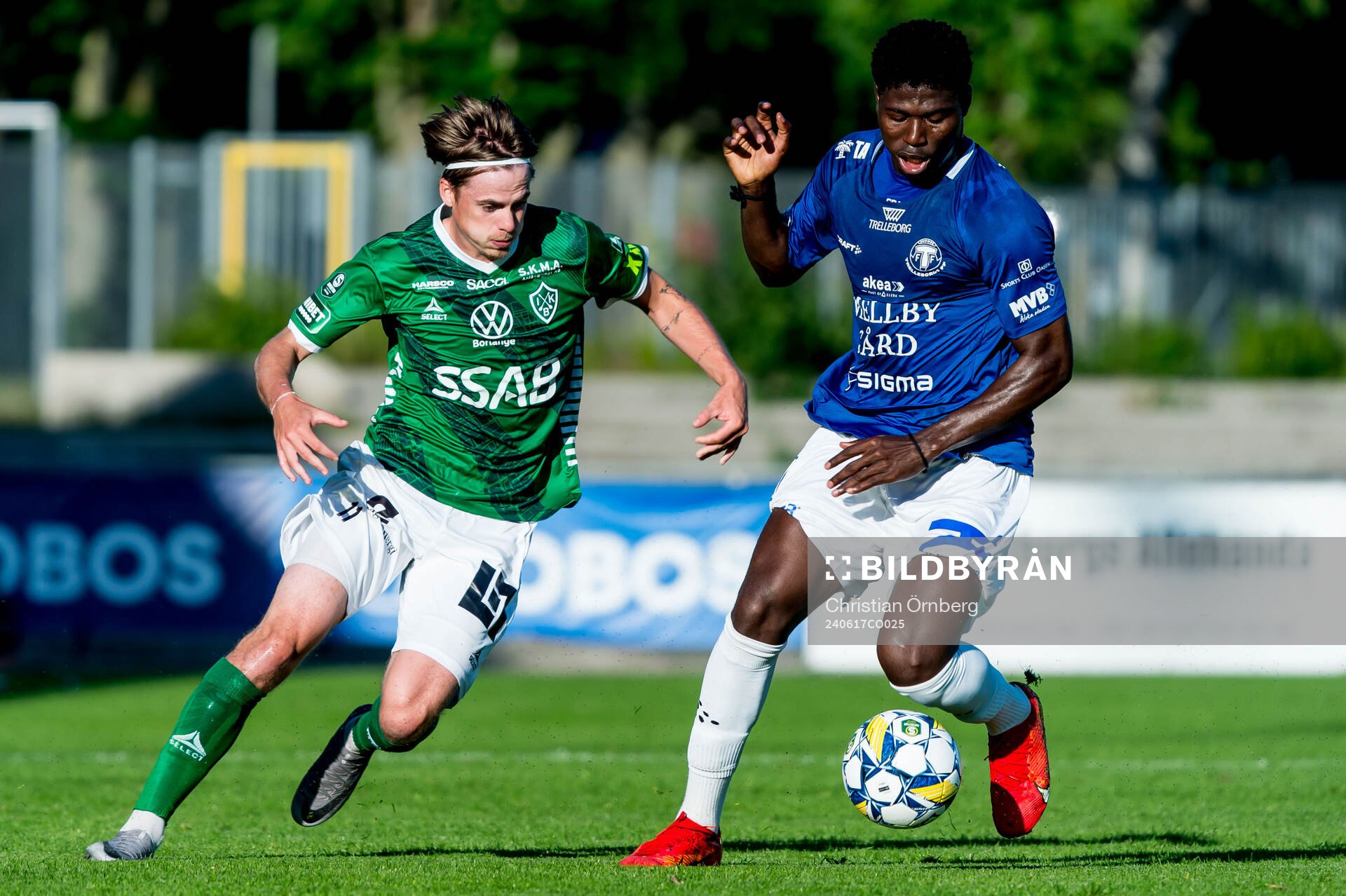Brages Johan Arvidsson och Trelleborgs Abel Ogwuche
