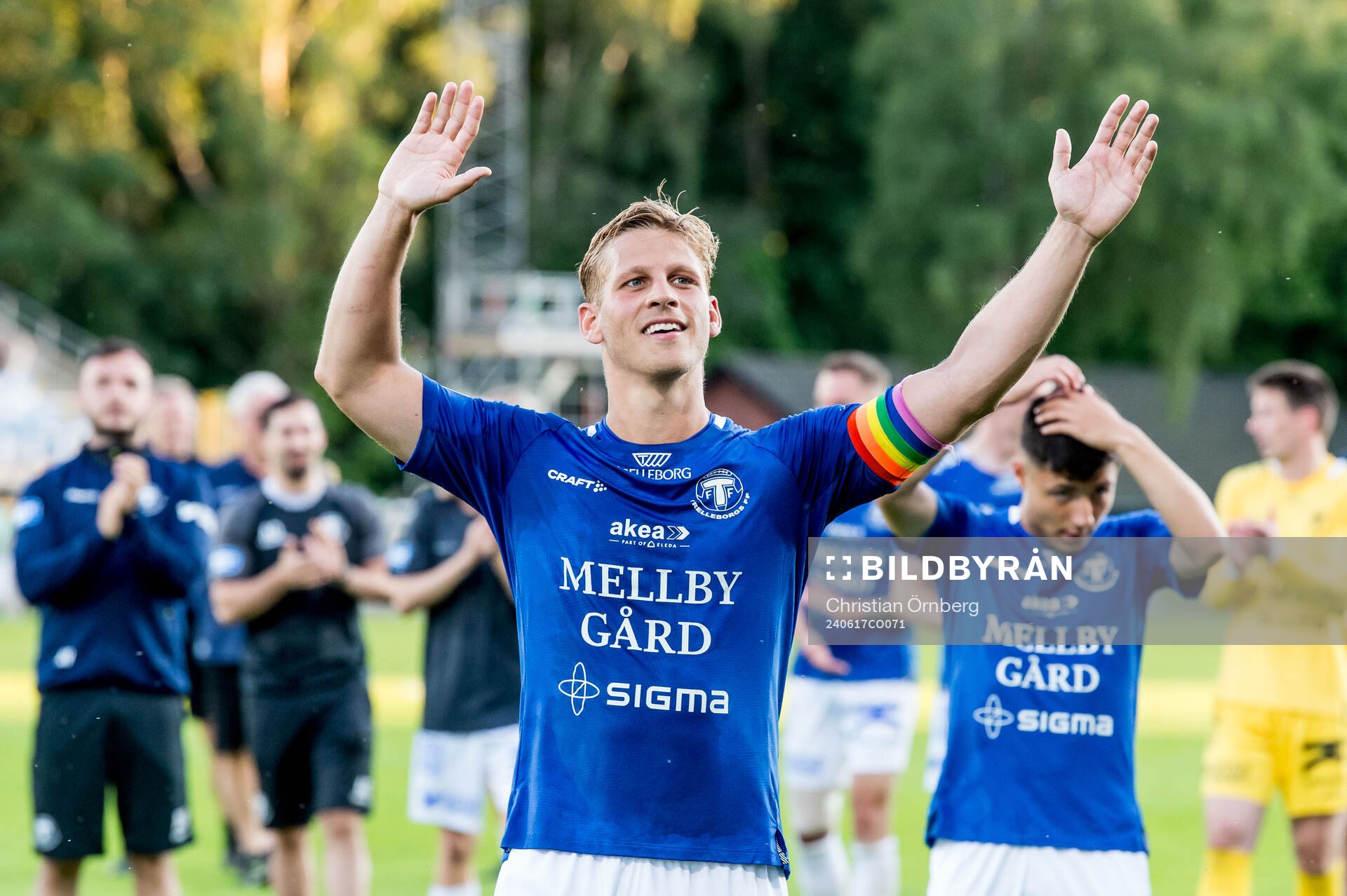 Trelleborgs Tobias Karlsson jublar