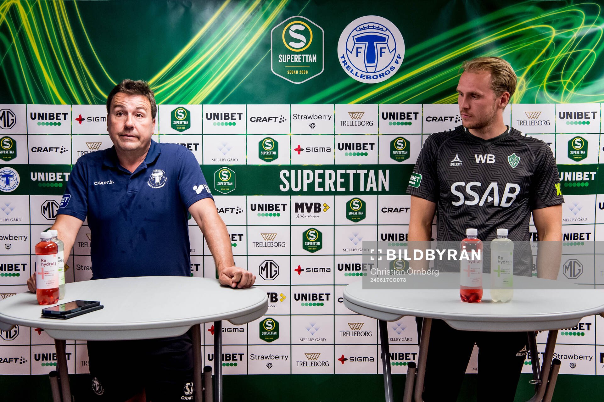 Trelleborgs tränare Stefan Jacobsson och Brages tränare