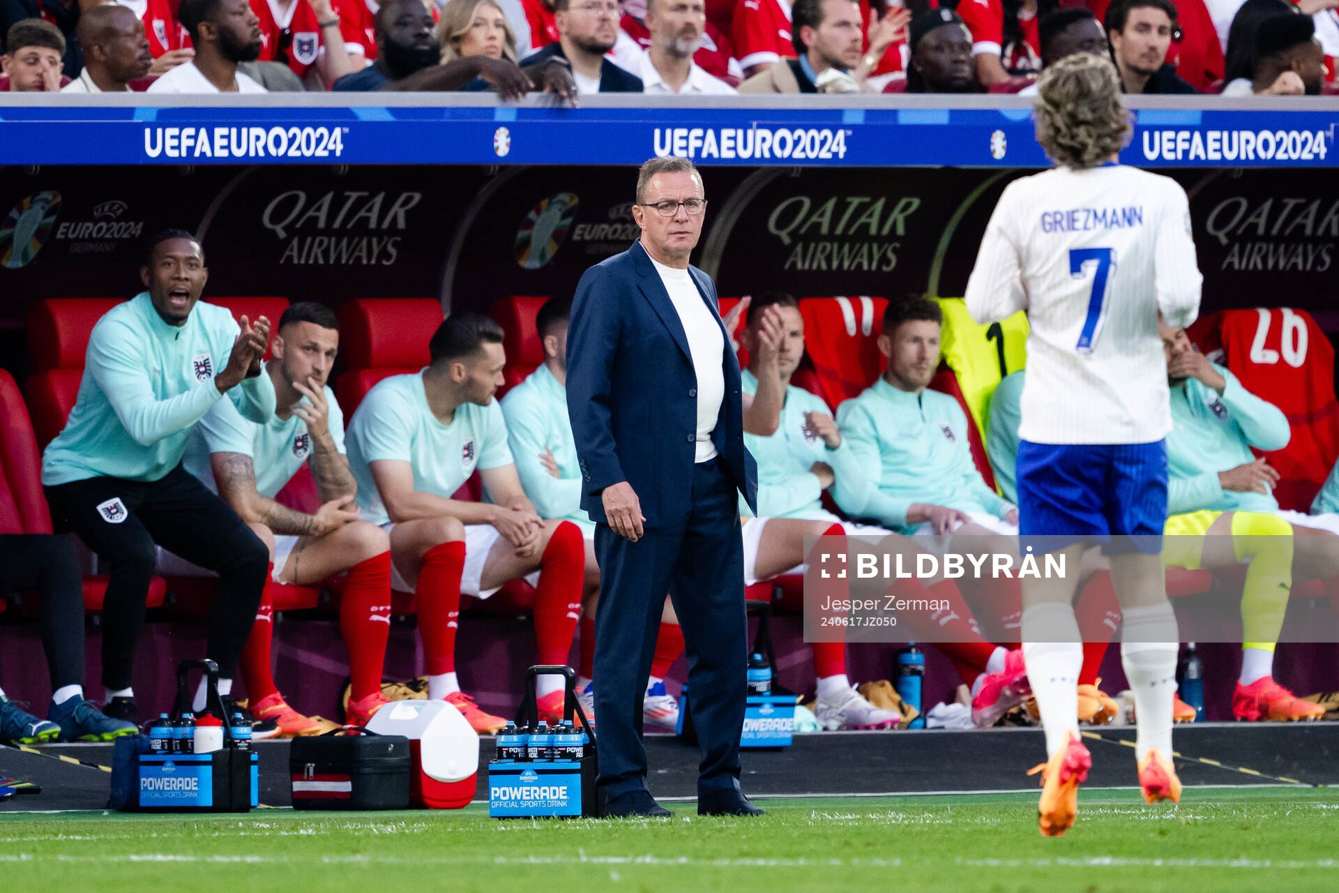Head coach Ralf Rangnick of Austria during the UEFA Euro 2024 Football Championship match between Austria and France on June 17, 2024 in Düsseldorf.