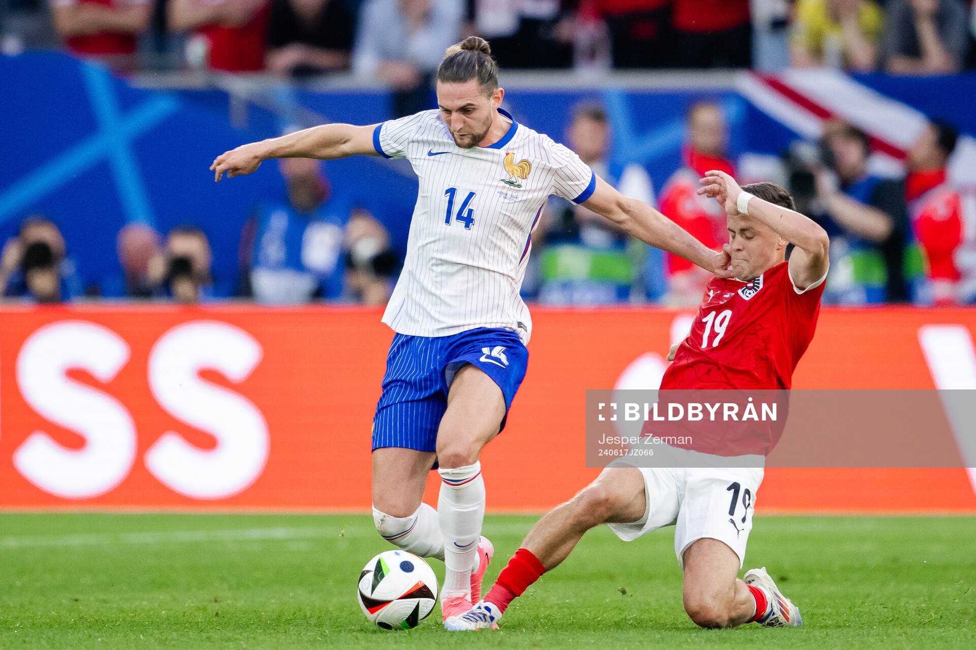 Adrien Rabiot of France and Christoph Baumgartner of Austria