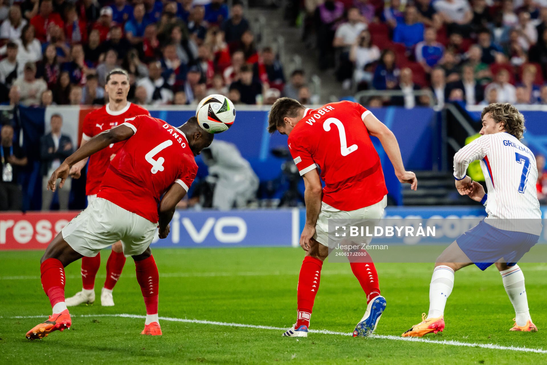Maximilian Wöber of Austria with the own goal 1-0
