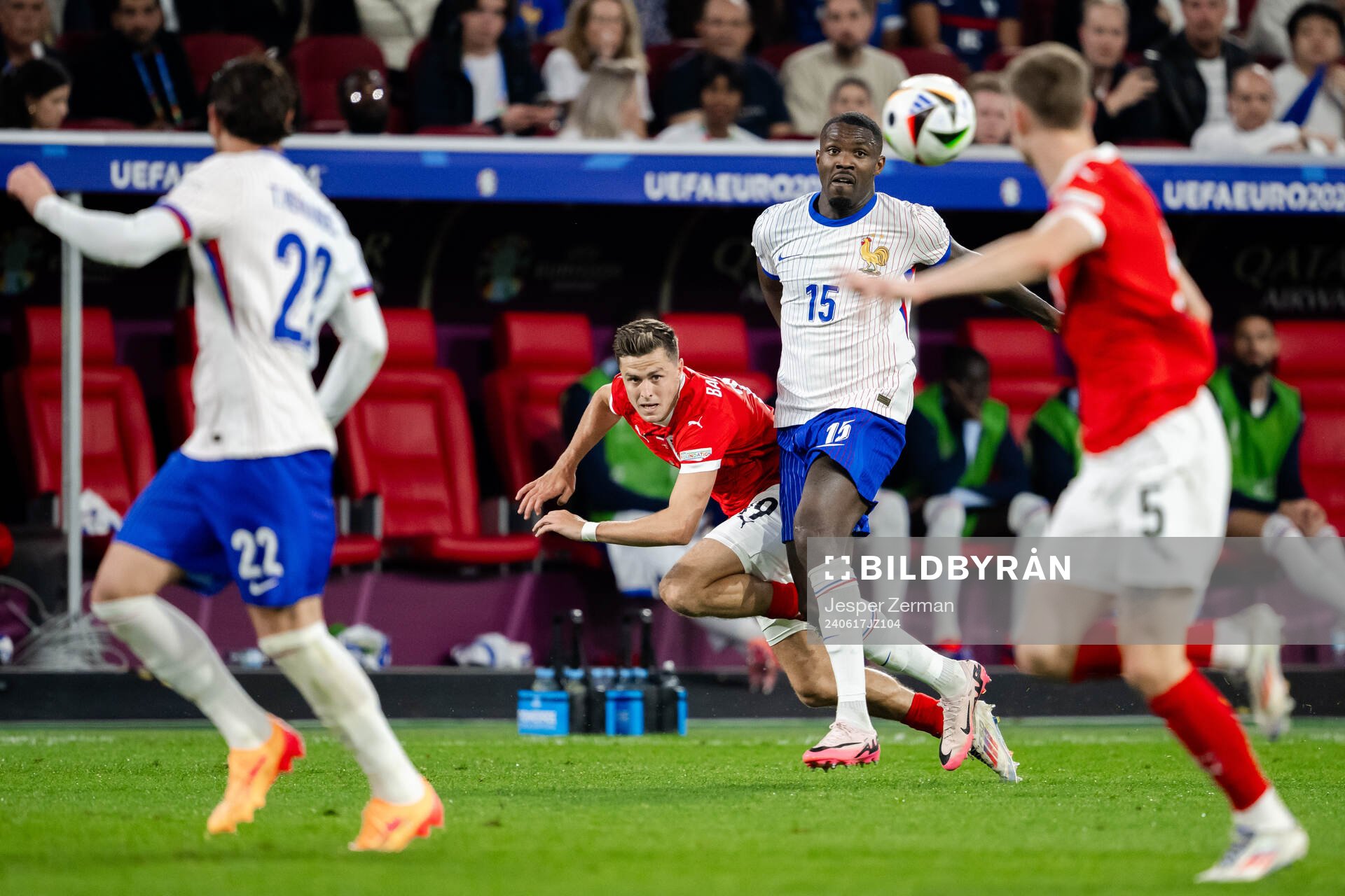 Christoph Baumgartner of Austria and Marcus Thuram of France