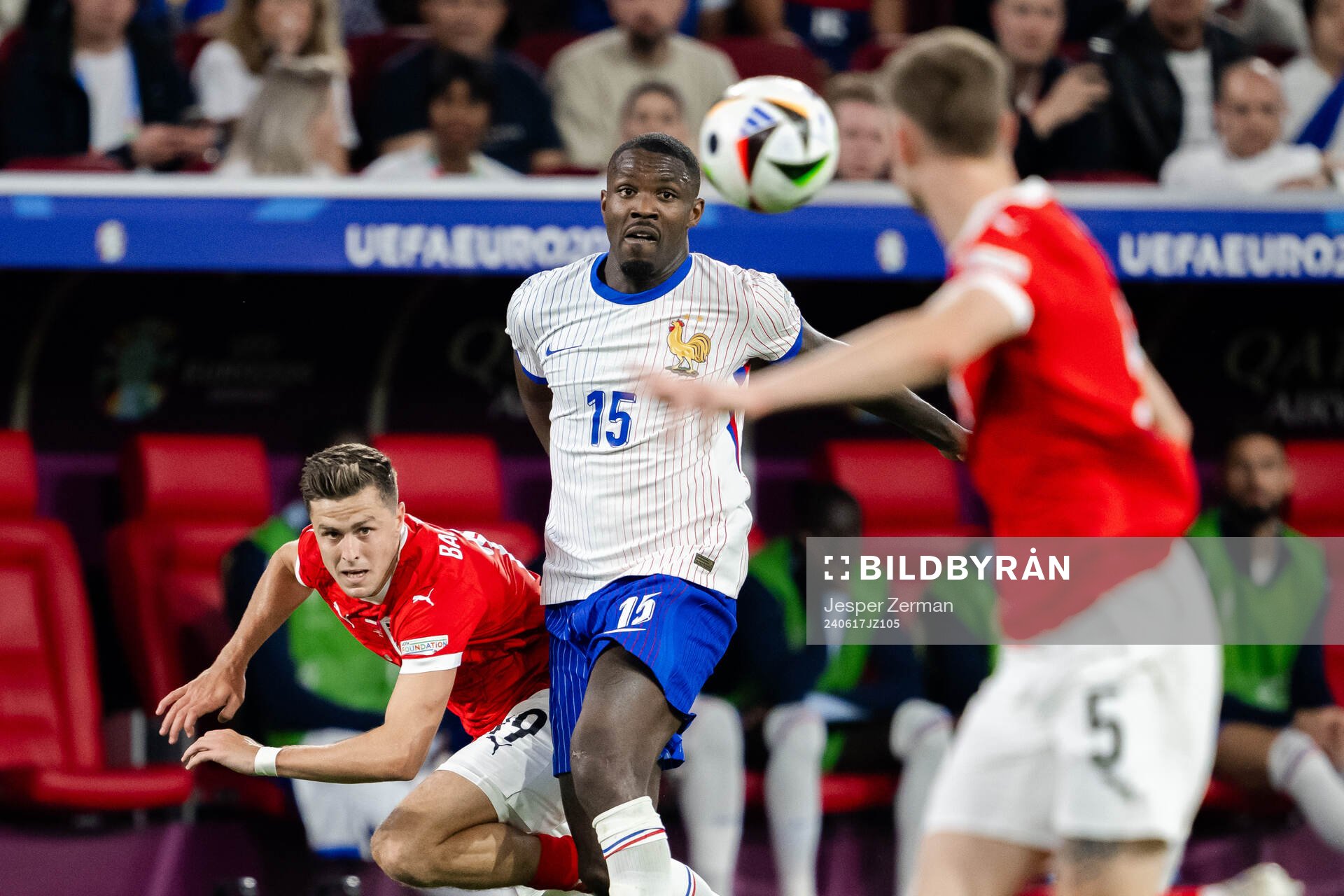 Christoph Baumgartner of Austria and Marcus Thuram of France