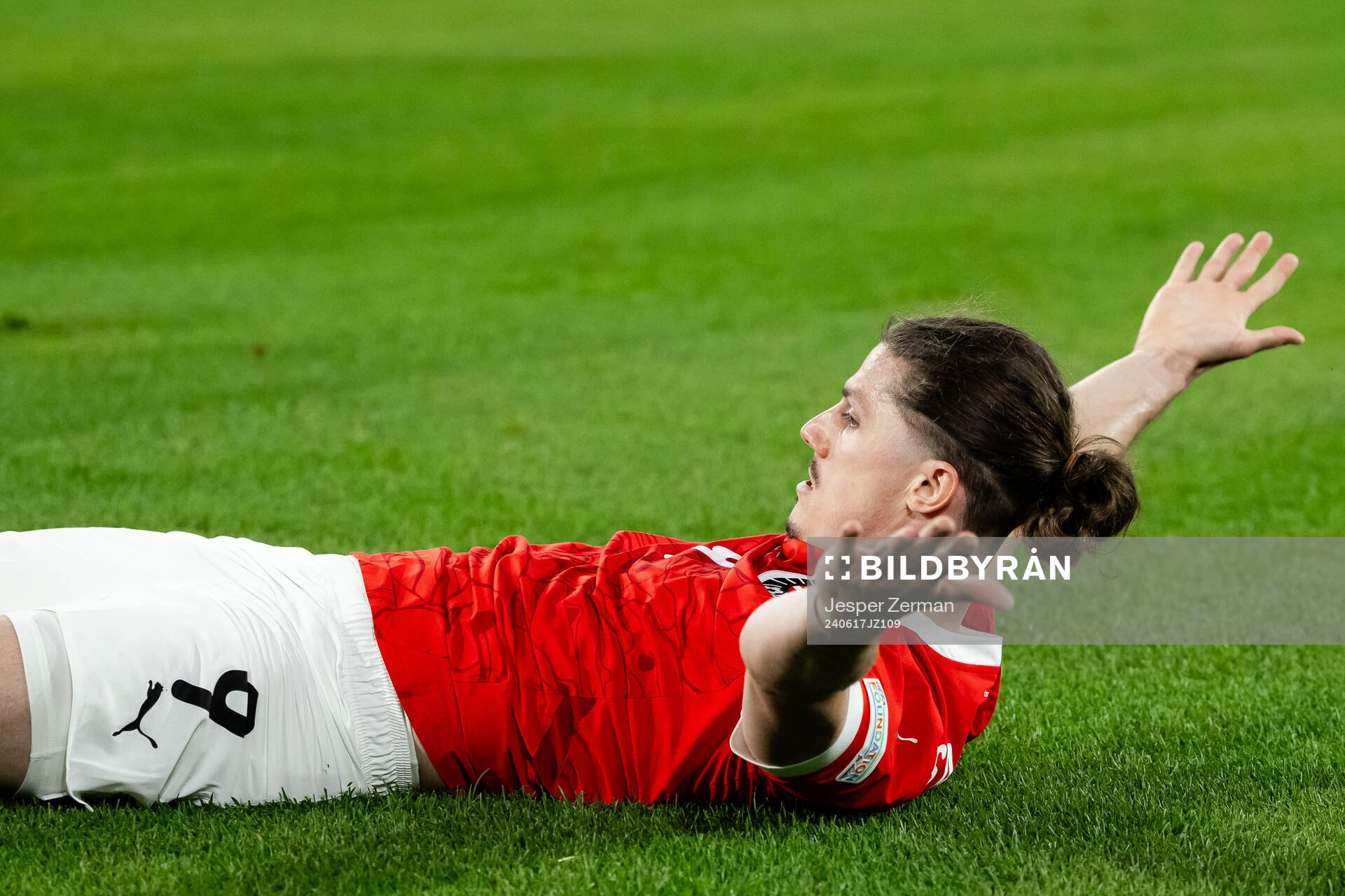 Marcel Sabitzer of Austria reacts