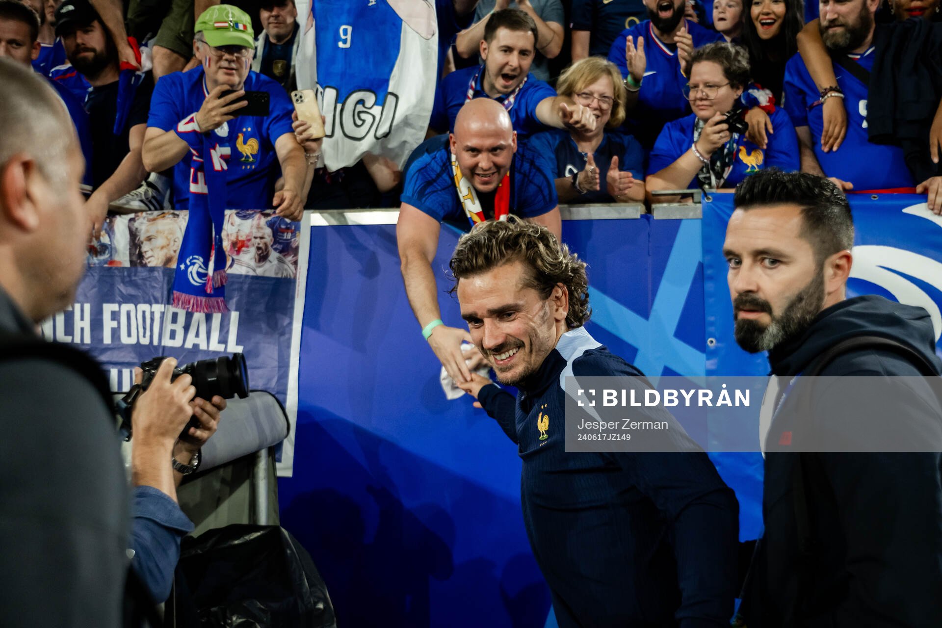 Antoine Griezmann of France with fans