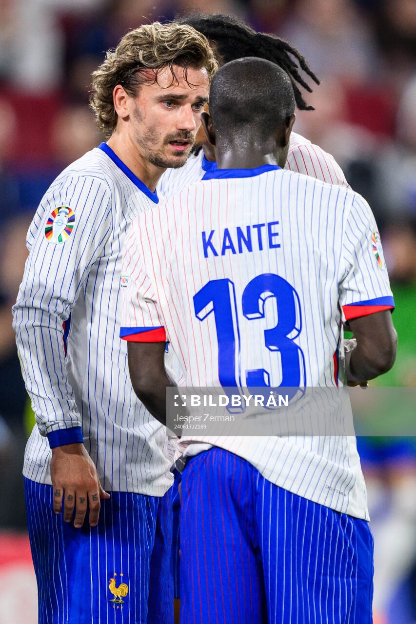 Antoine Griezmann and N'Golo Kanté of France