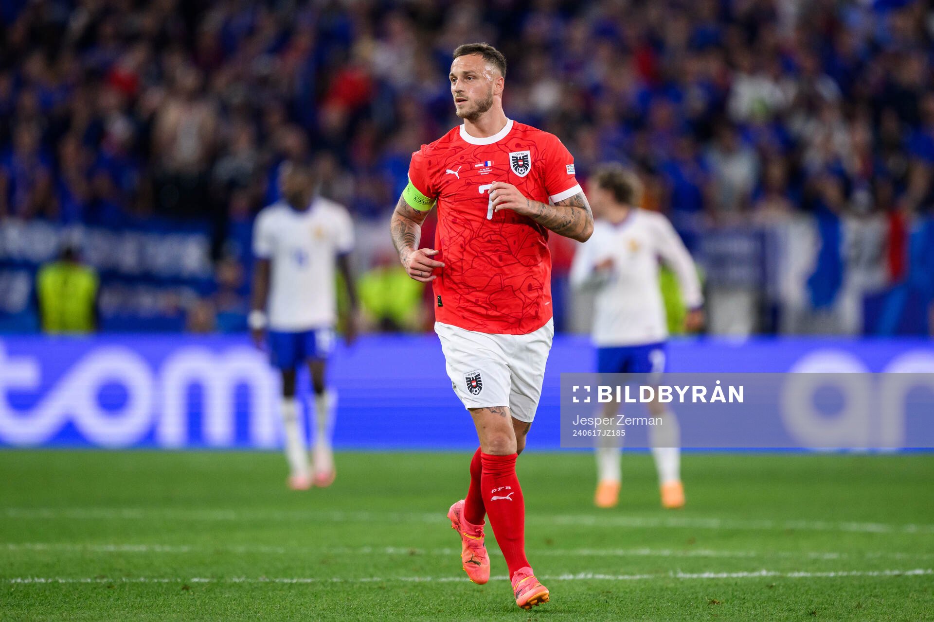 Marko Arnautovic of Austria during the UEFA Euro 2024 Football Championship match between Austria and France on June 17, 2024 in Düsseldorf.