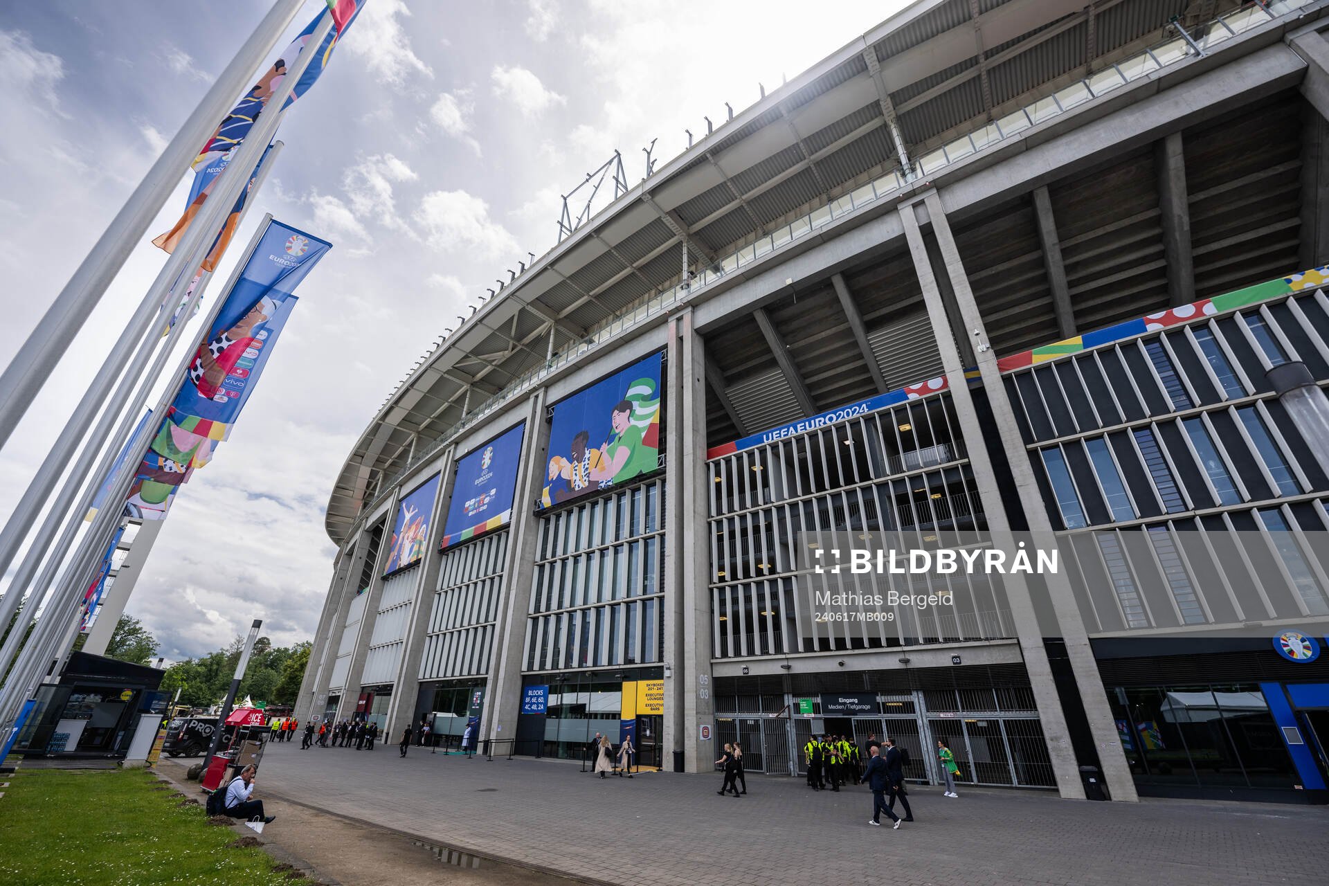 General exterior view of Frankfurt Arena ahead of the UEFA Euro 2024 Football Championship match between Belgium and Slovakia on June 17, 2024 in Frankfurt.