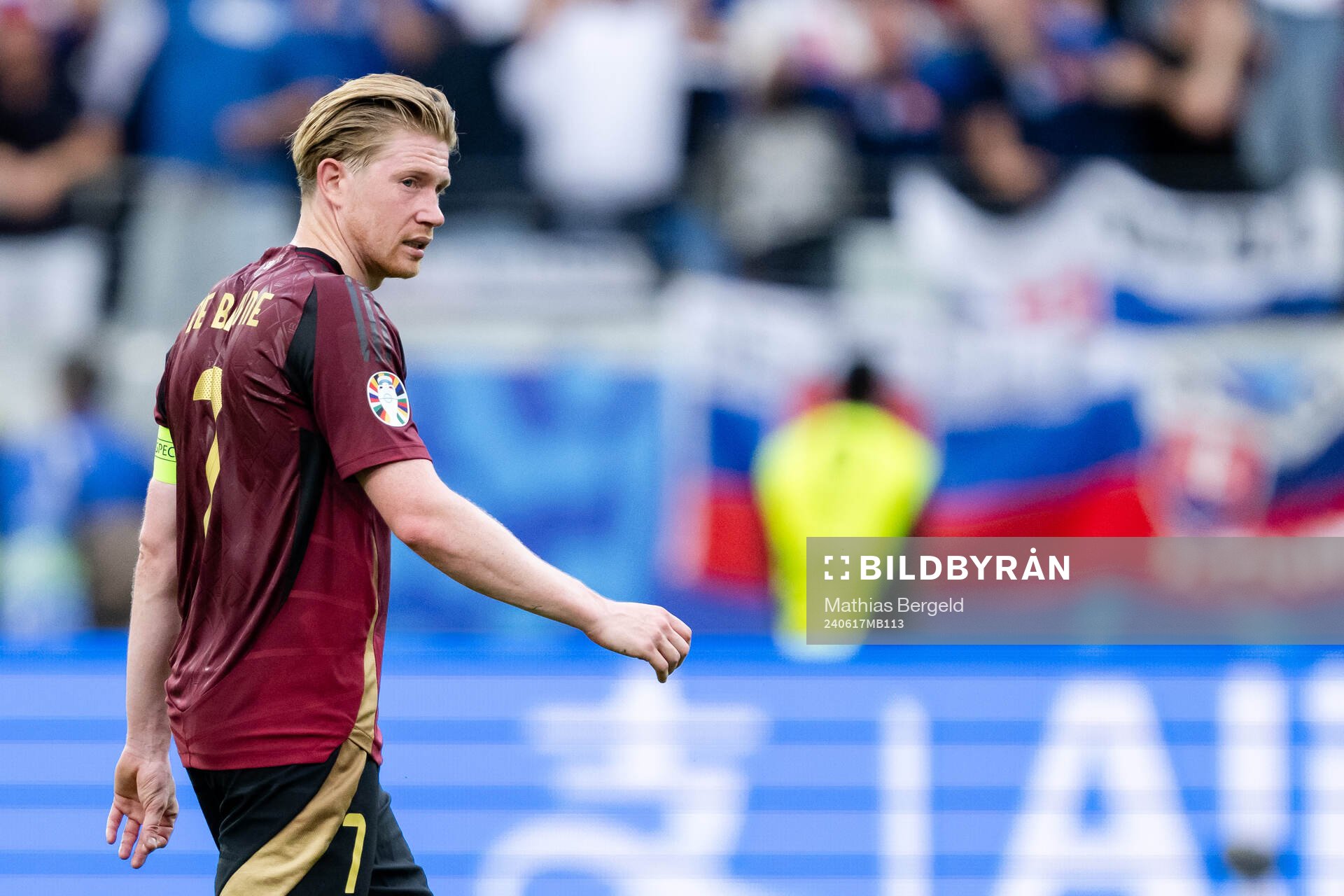 Kevin De Bruyne of Belgium looks dejected