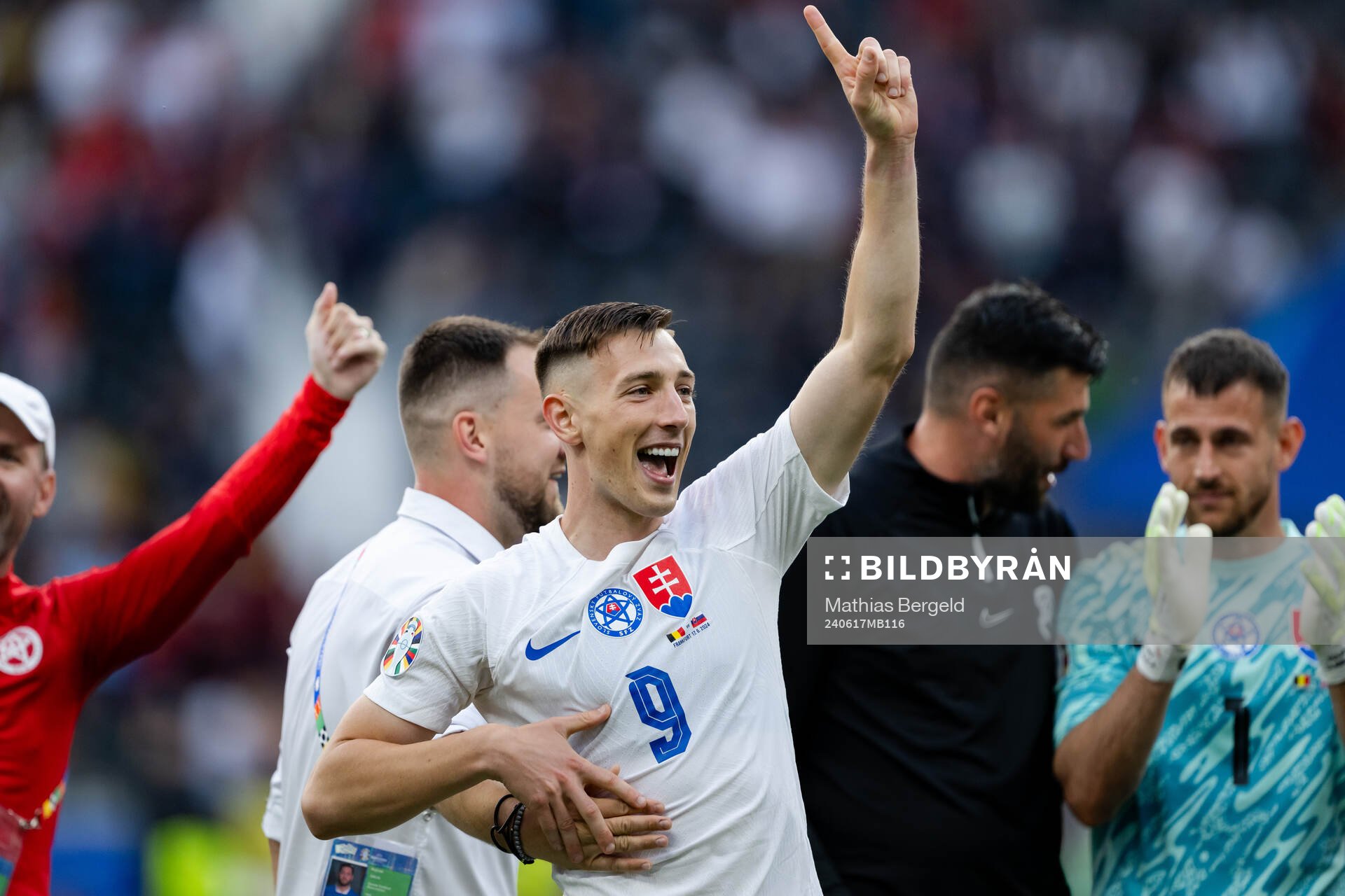 Robert Bozenik of Slovakia celebrates