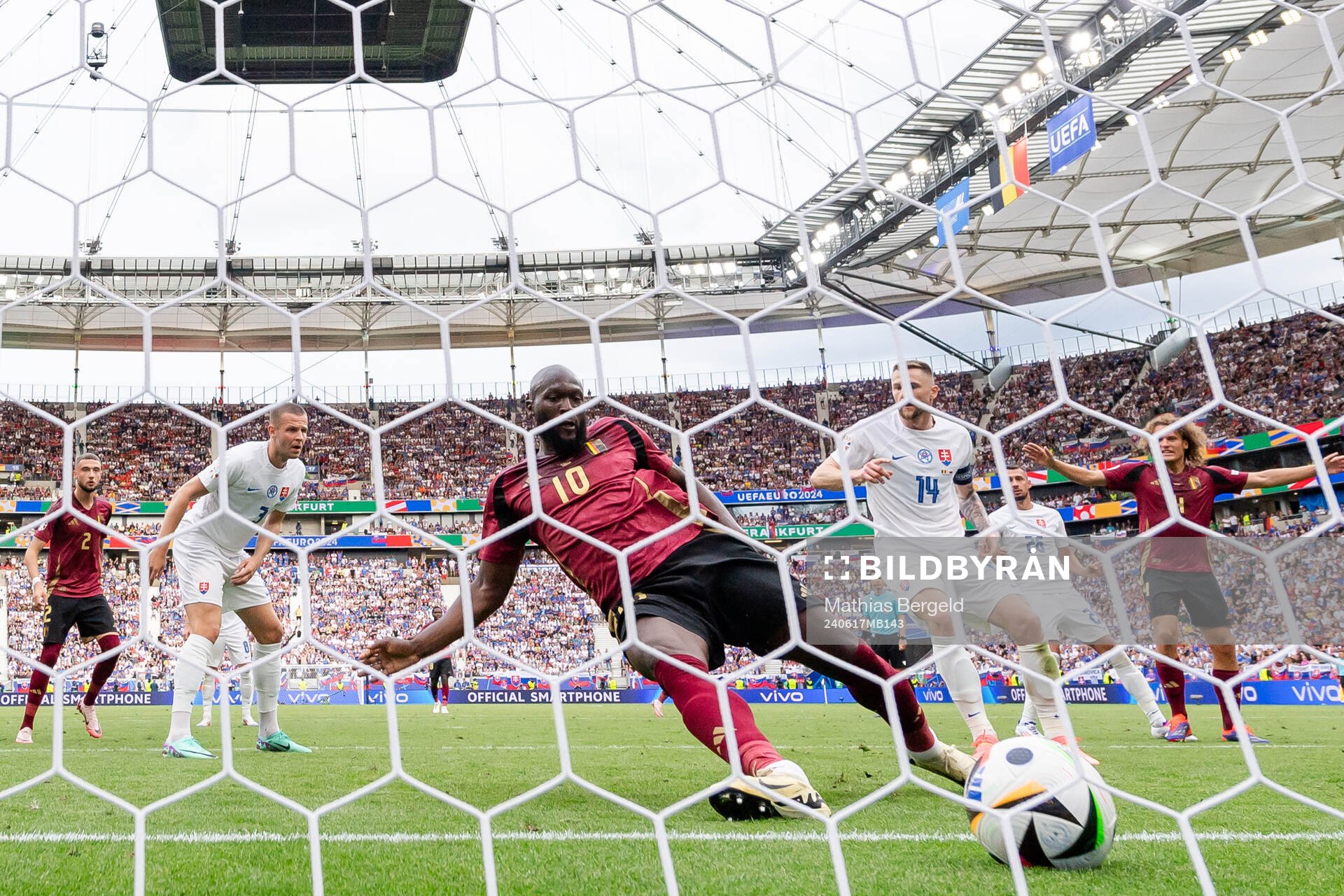 Romelu Lukaku of Belgium with a disallowed goal