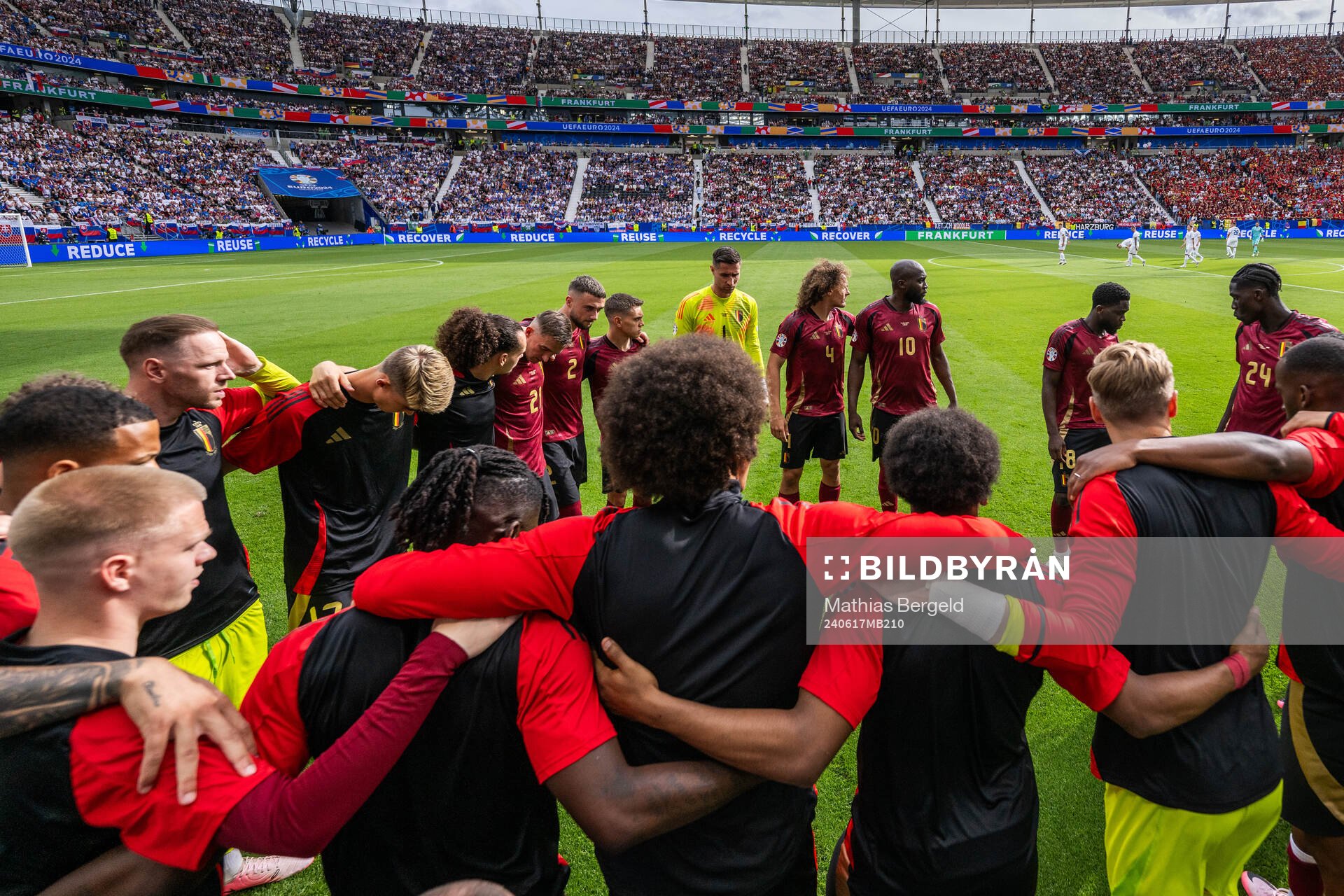 Players of Belgium gather