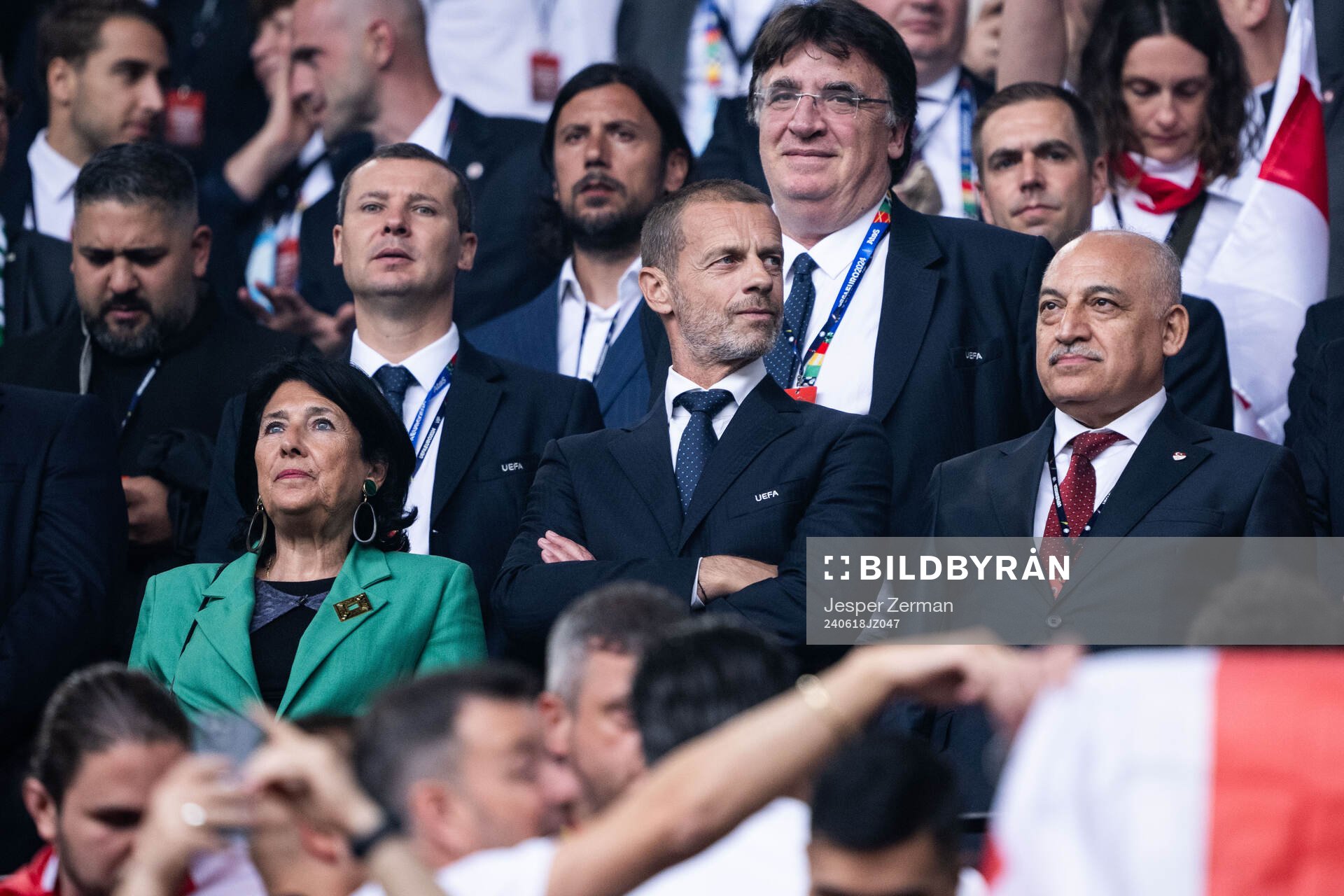 UEFA president Aleksander Ceferin in the stands
