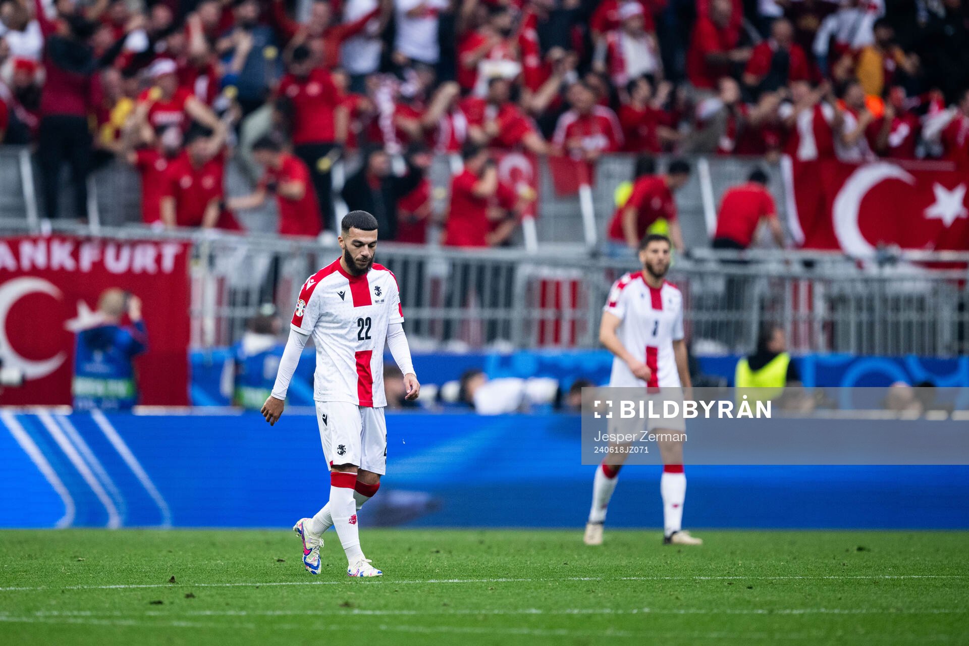 Georges Mikautadze of Georgia looks dejected
