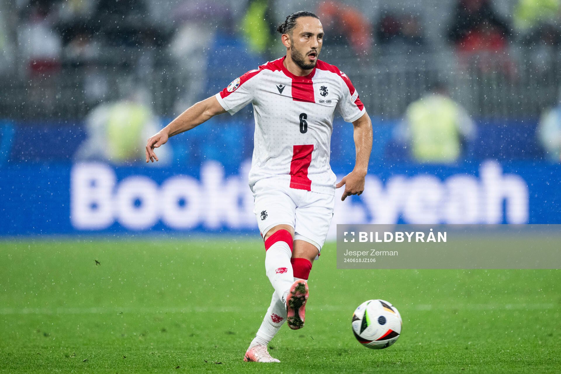 Giorgi Kochorashvili of Georgia during the UEFA Euro 2024 Football Championship match between Türkiye and Georgia on June 18, 2024 in Dortmund.