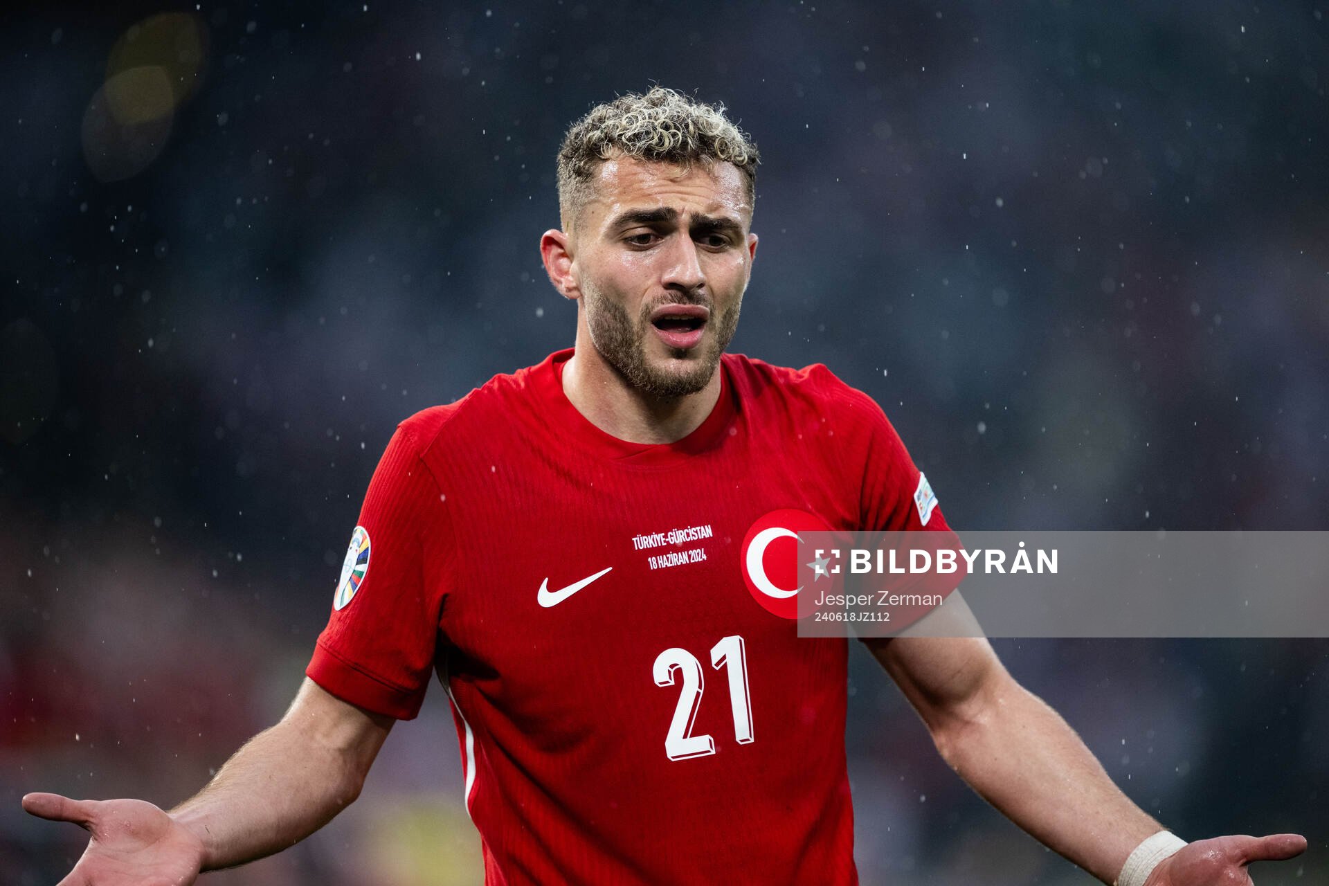 Baris Alper Yilmaz of Türkiye reacts