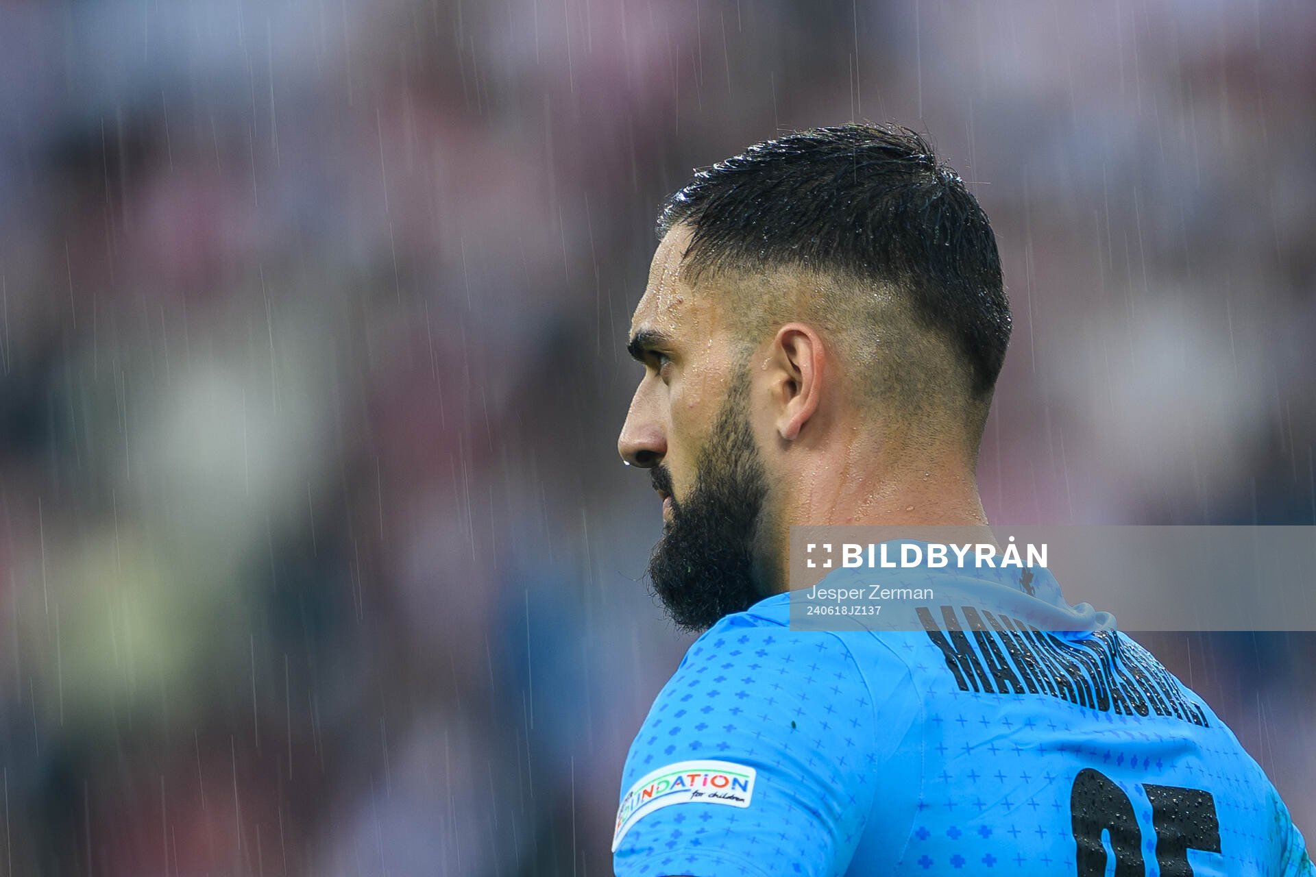 Giorgi Mamardashvili of Georgia looks dejected