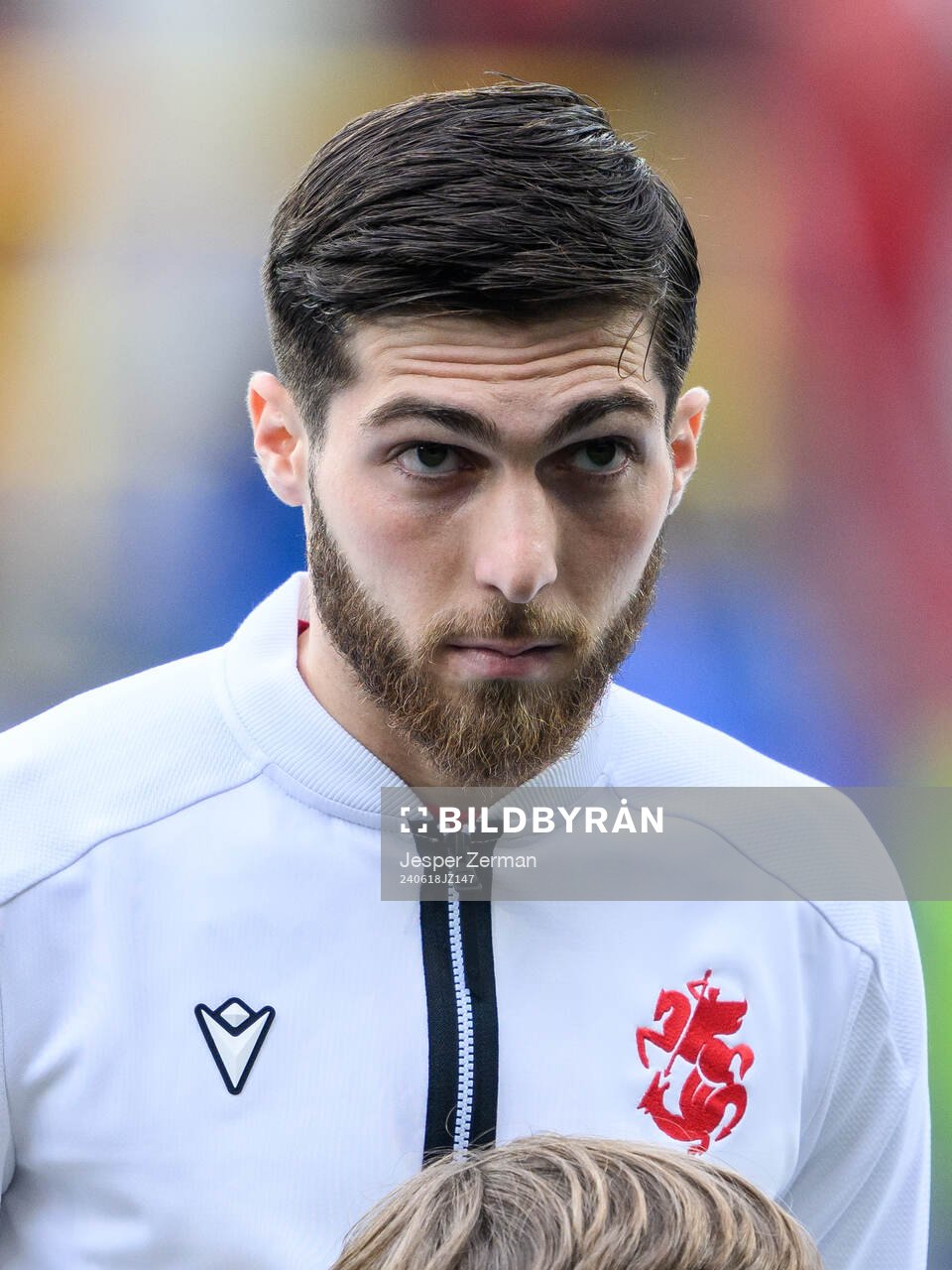 Giorgi Tsitaishvili of Georgia ahead of the UEFA Euro 2024 Football Championship match between Türkiye and Georgia on June 18, 2024 in Dortmund.