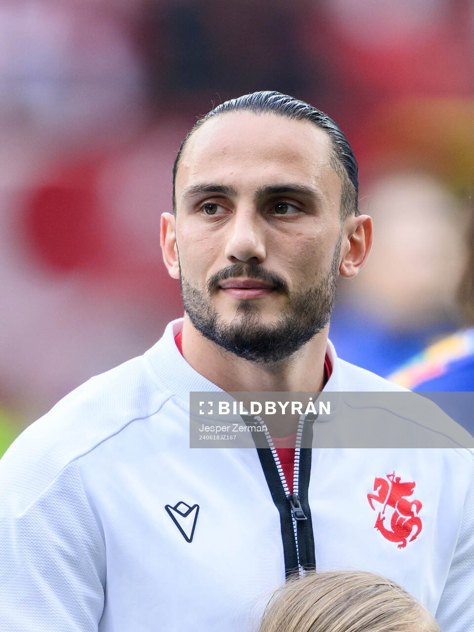 Giorgi Kochorashvili of Georgia ahead of the UEFA Euro 2024 Football Championship match between Türkiye and Georgia on June 18, 2024 in Dortmund.