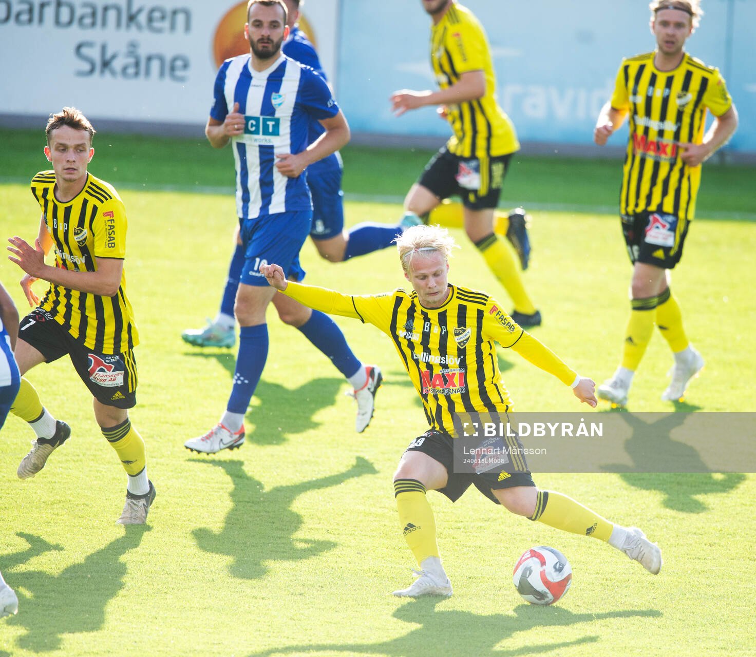 IFK Hässleholms Alvin Holmgren i matchen i div 2 mellan