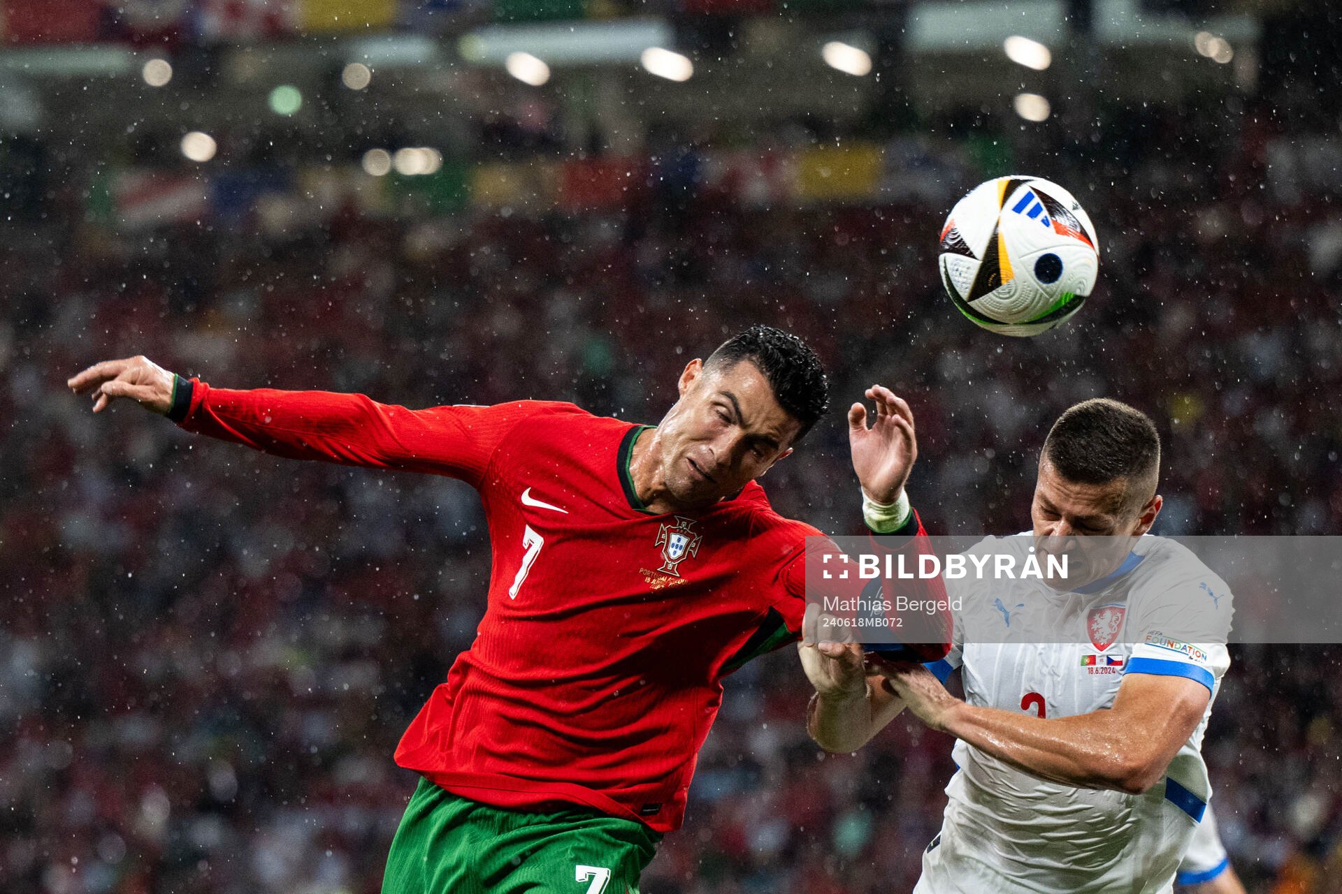 Cristiano Ronaldo of Portugal and Tomas Holes of Czech