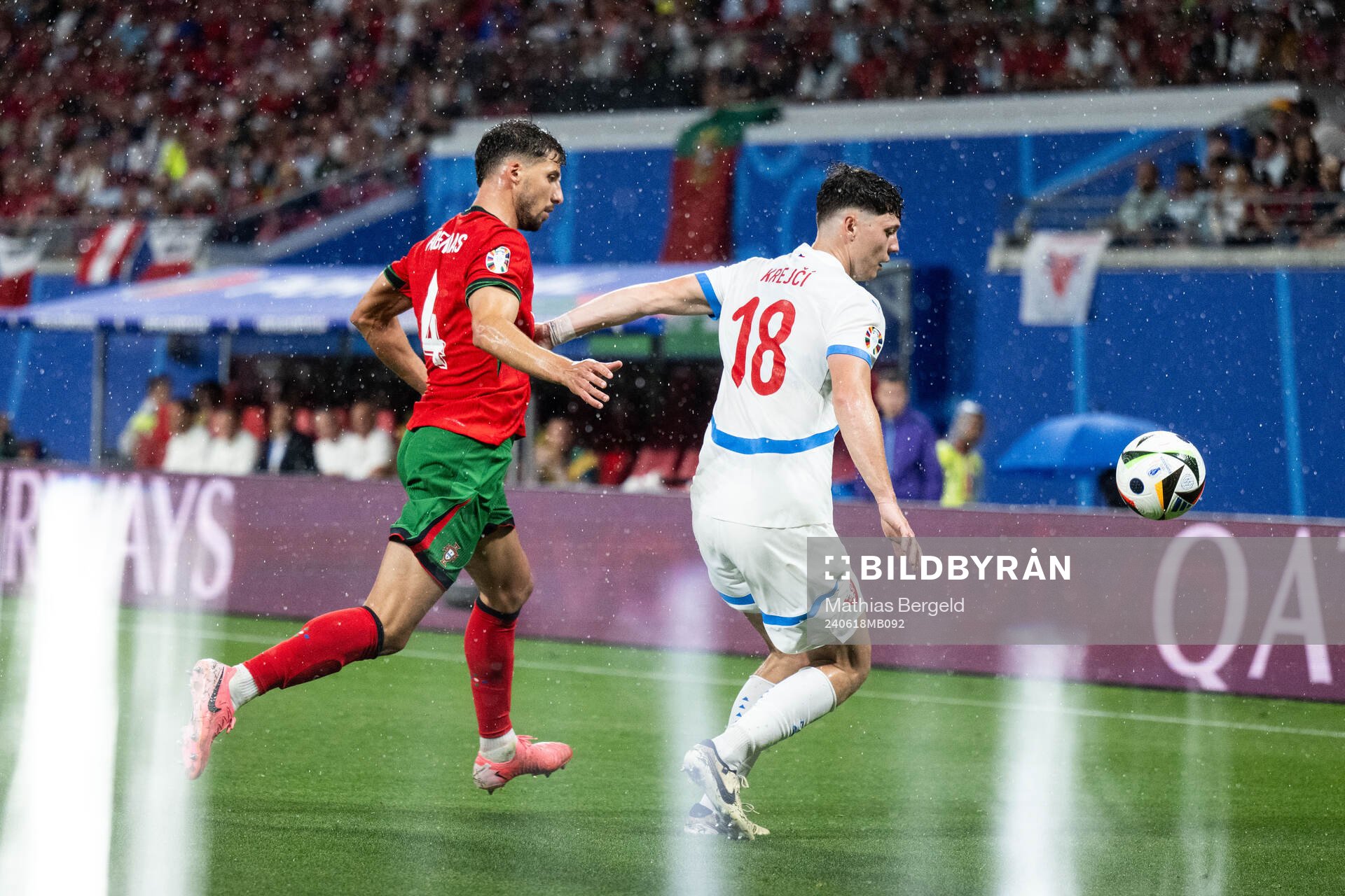 Ruben Dias of Portugal and Ladislav Krejci of Czech Republic