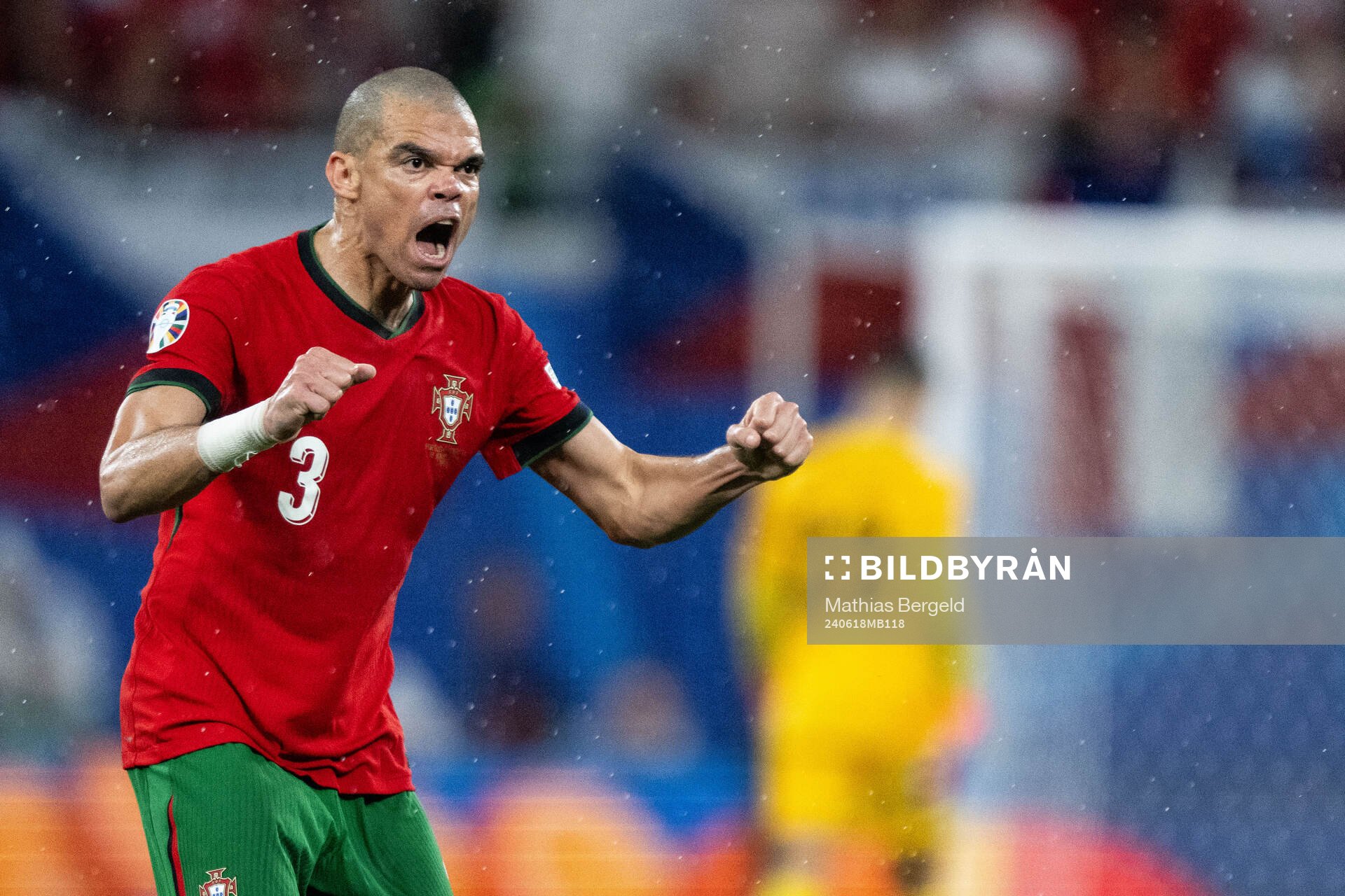 Pepe of Portugal celebrates
