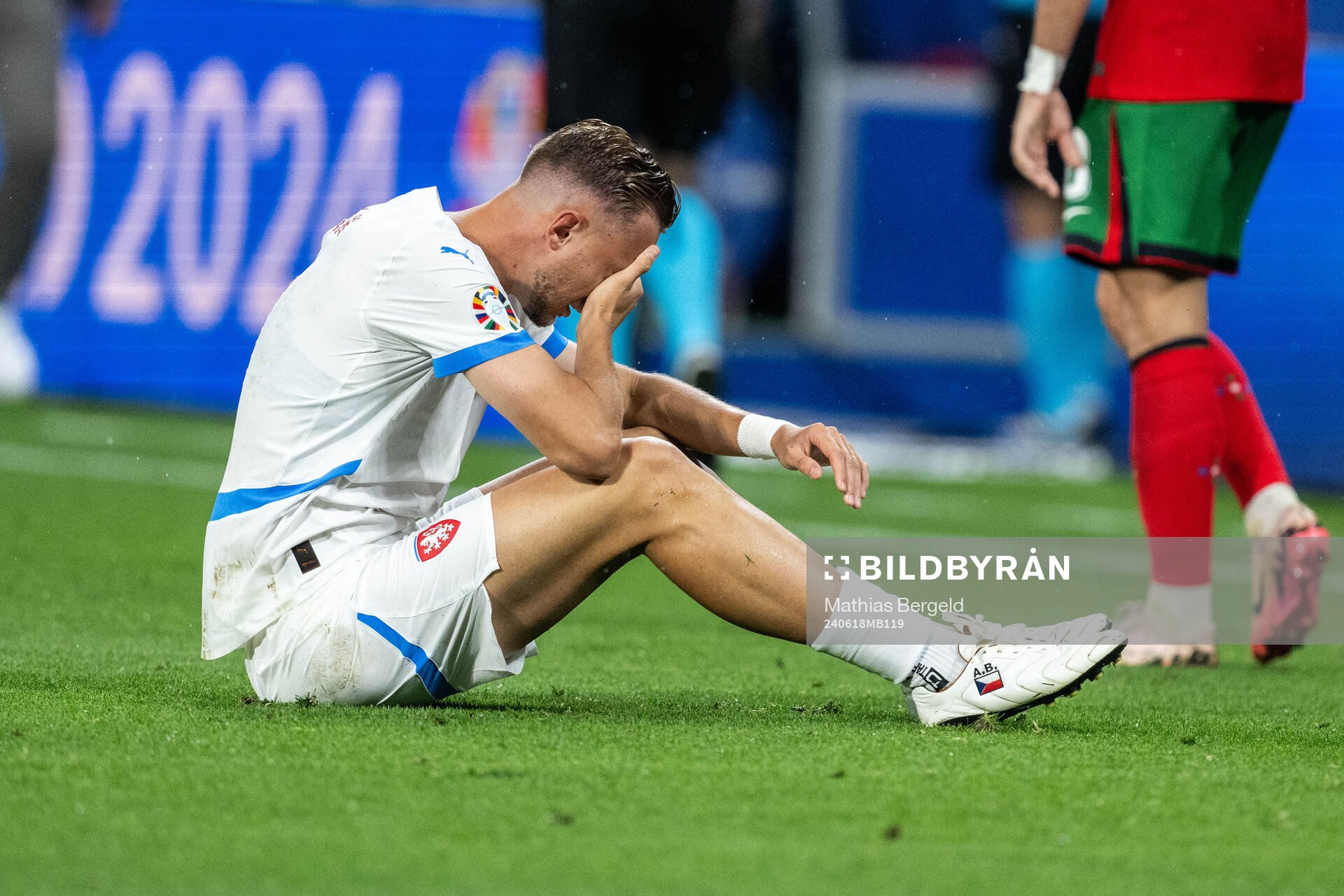 Antonin Barak of Czech Republic in pain