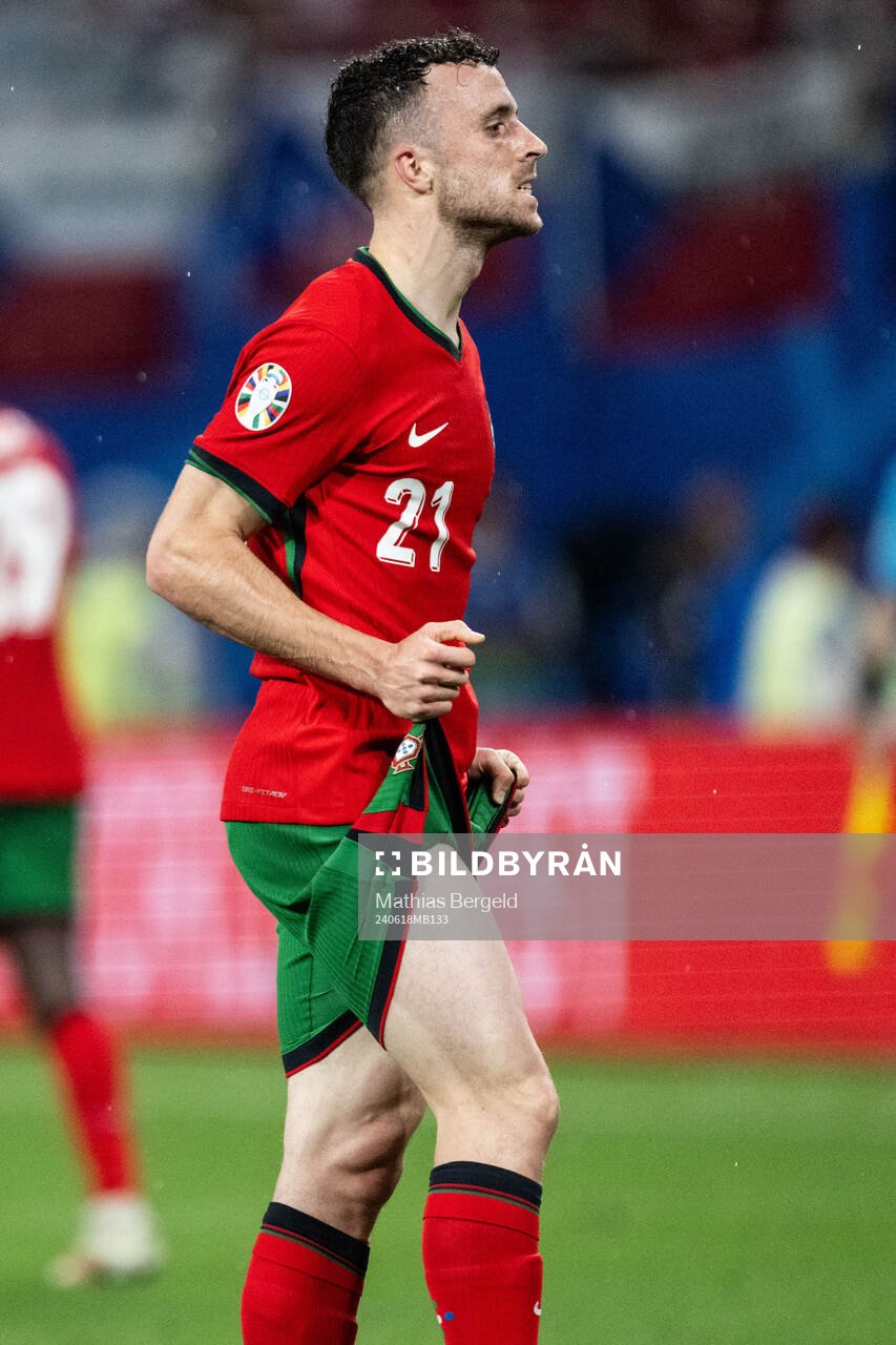 Diogo Jota of Portugal reacts