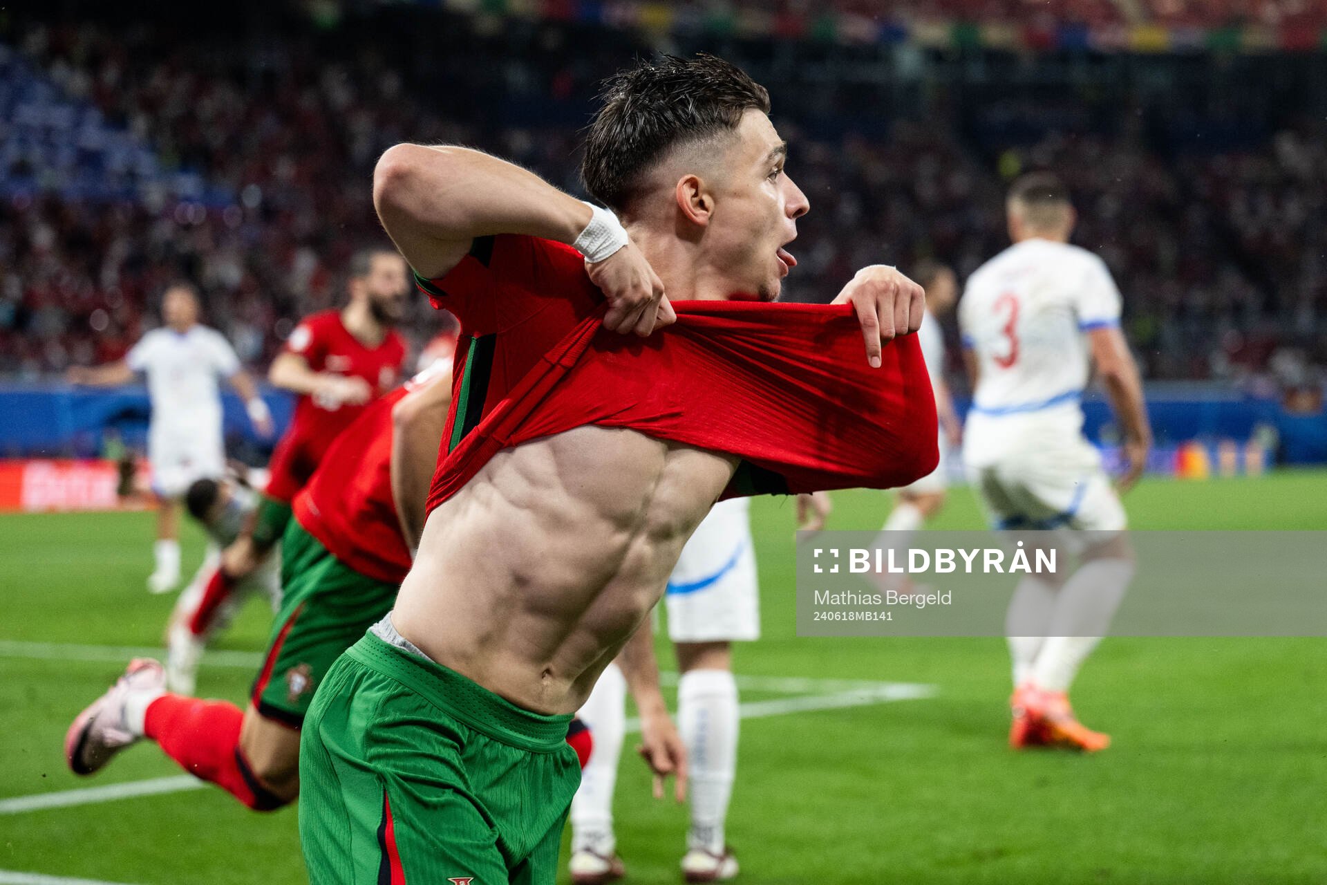 Francisco Conceicao of Portugal celebrates