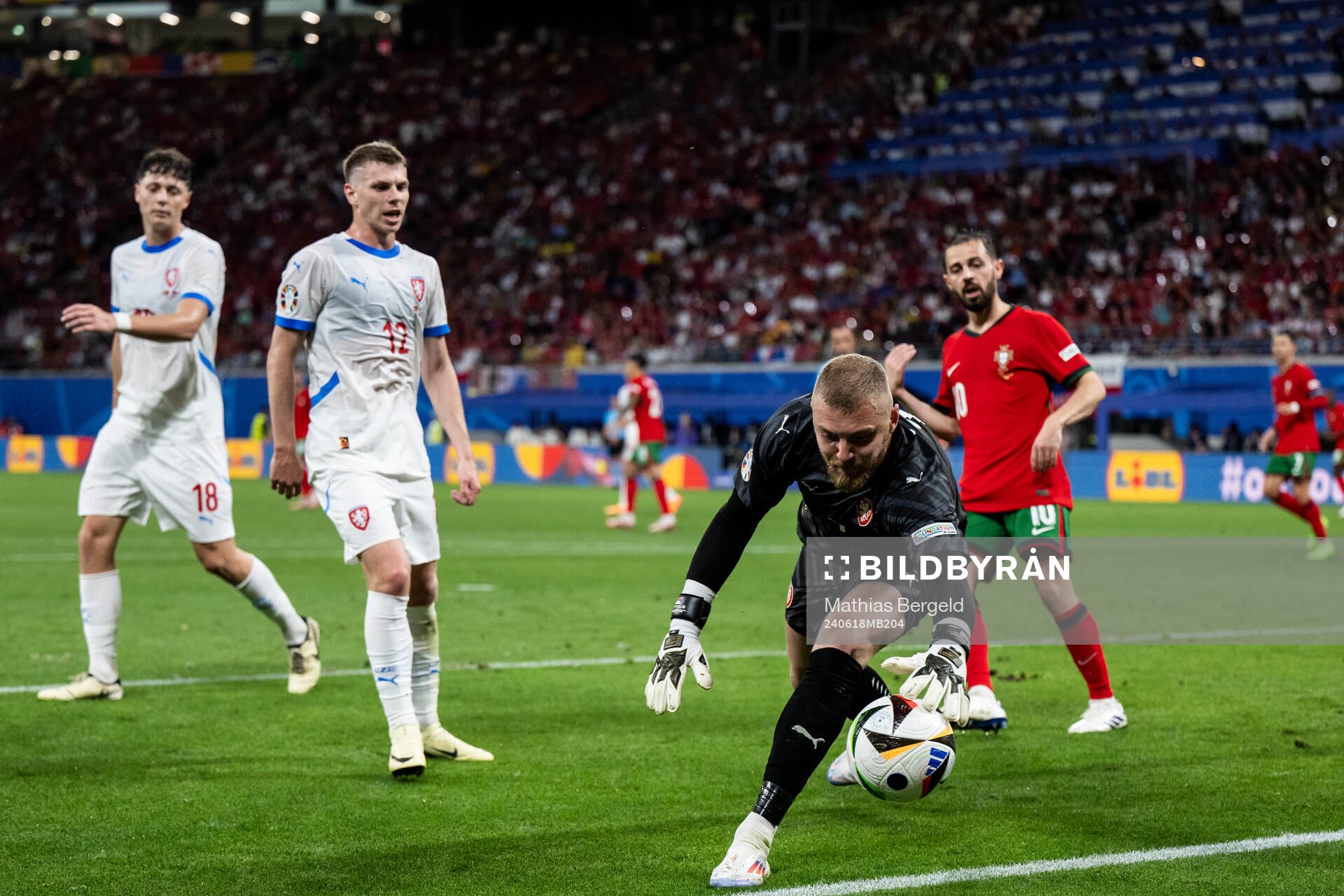 goalkeeper Jindfich Stanek of Czech Republic
