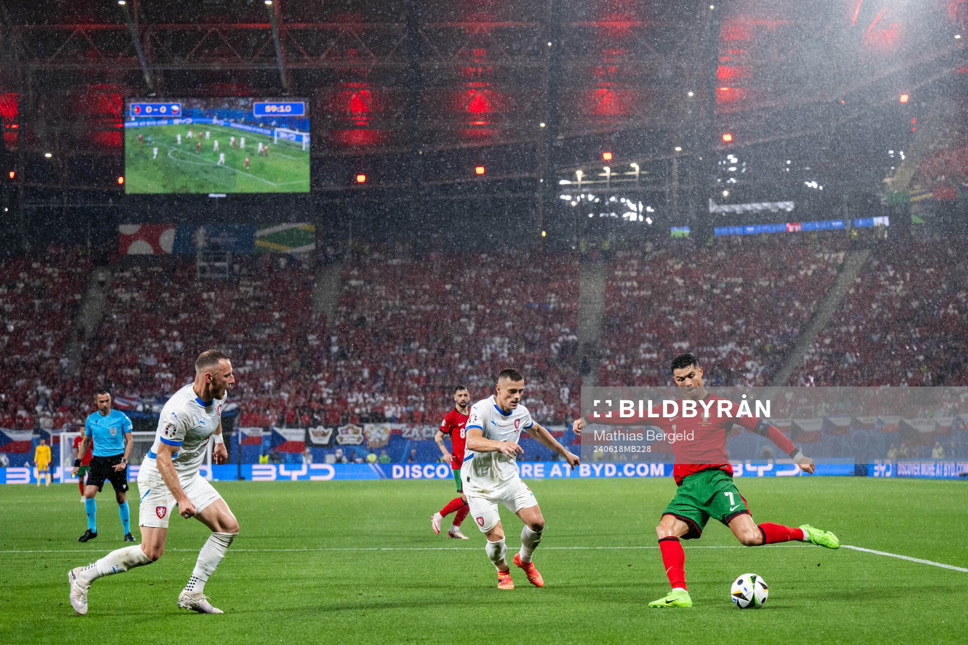 Tomas Holes of Czech Republic and Cristiano Ronaldo of