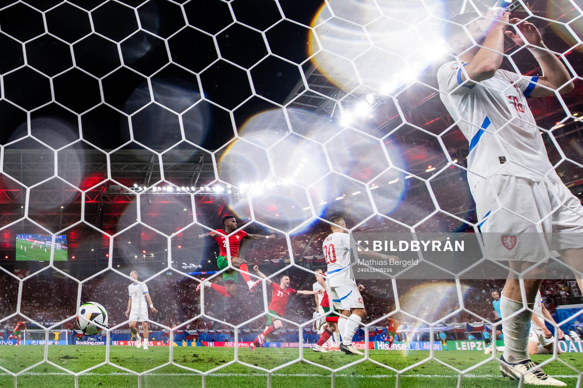 Cristiano Ronaldo and Nelson Semedoof Portugal celebrates