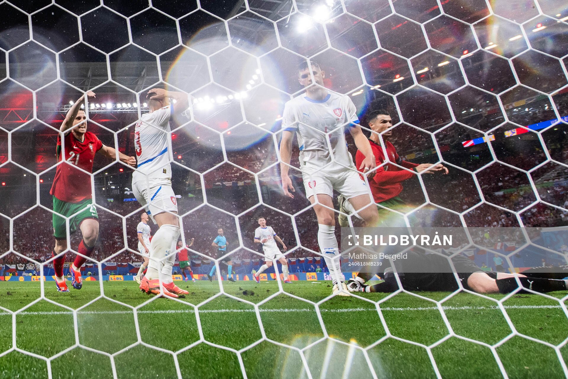 Diogo Jota and Cristiano Ronaldo of Portugal celebrates