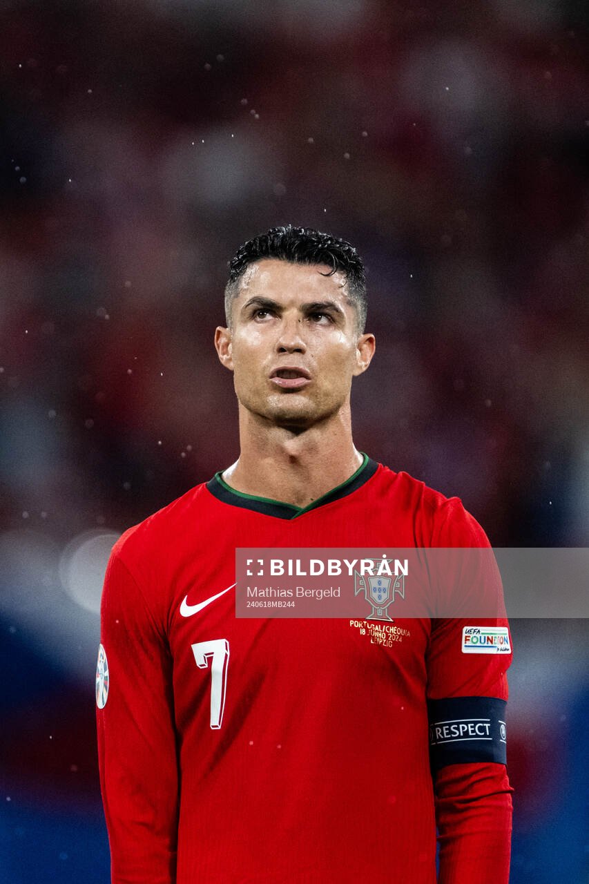 Cristiano Ronaldo of Portugal looks dejected