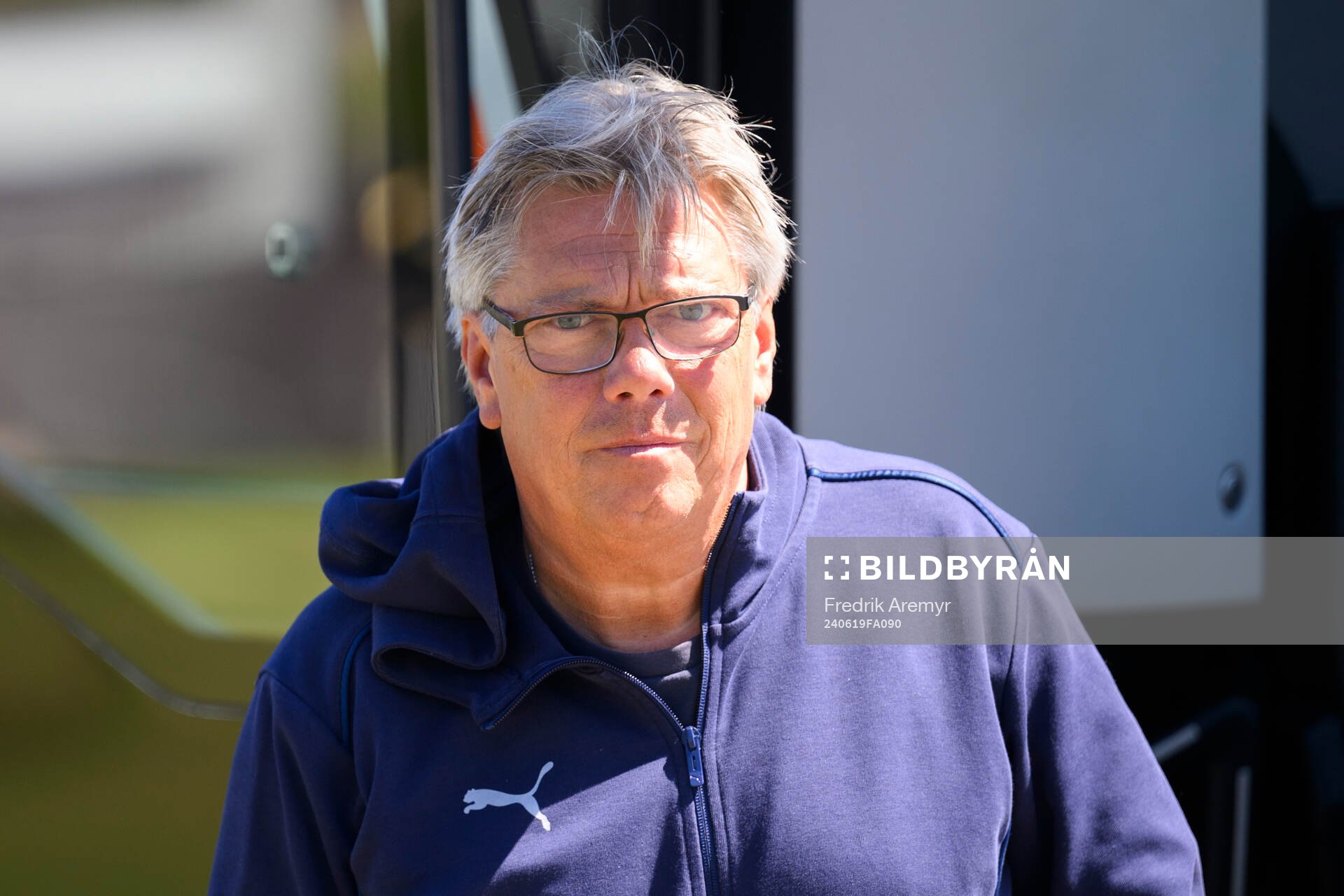 Halmstads Assisterande tränare Pelle Olsson inför träningsmatchen i fotboll mellan GAIS och Halmstad den 19 juni 2024 i Göteborg. 