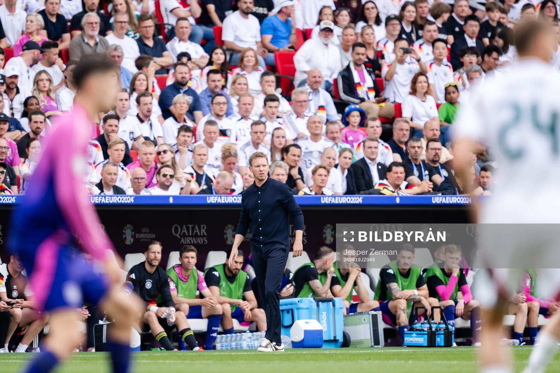 Head coach Julian Nagelsmann of Germany during the UEFA Euro 2024 Football Championship match between Germany and Hungary on June 19, 2024 in Stuttgart.