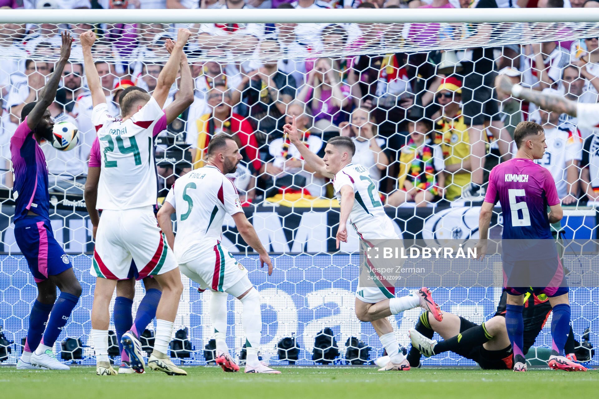 Roland Sallai of Hungary celebrates