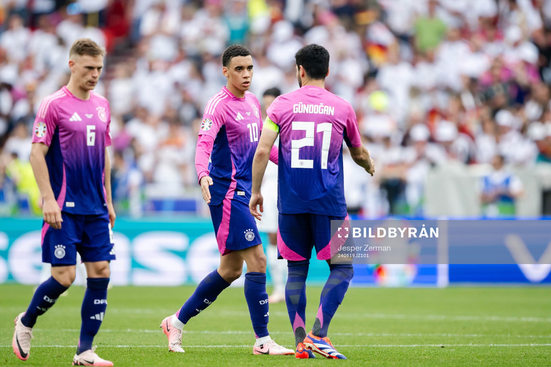 Joshua Kimmich , Jamal Musiala and Ilkay Guendogan of