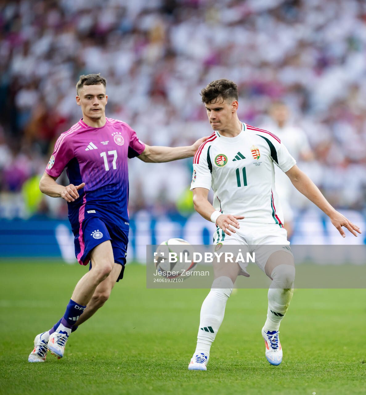 Florian Wirtz of Germany and Milos Kerkez of Hungary