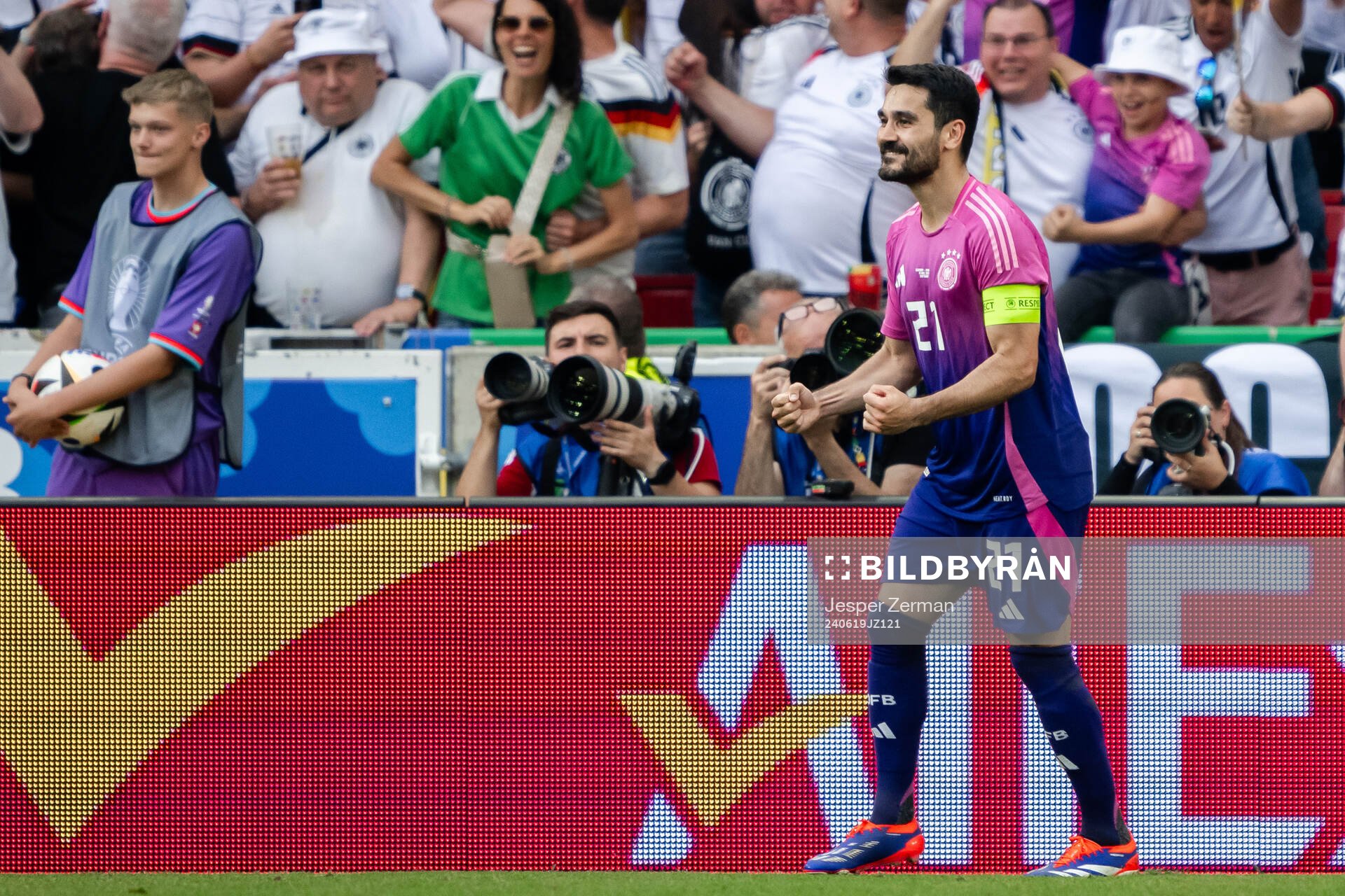 Ilkay Guendogan of Germany celebrates the 2-0 goal during the UEFA Euro 2024 Football Championship match between Germany and Hungary on June 19, 2024 in Stuttgart.